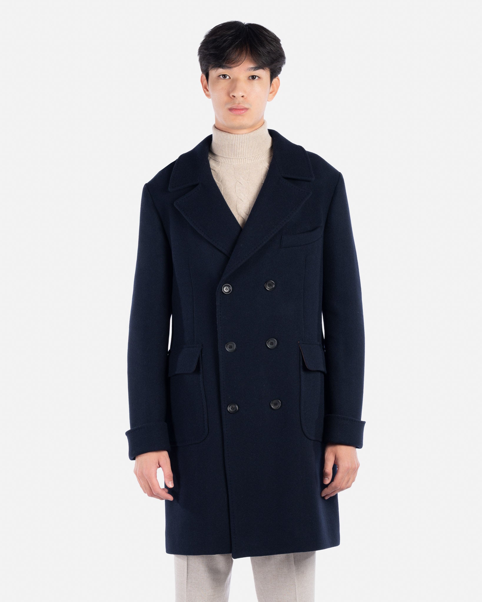 Cappotto Doppiopetto Blu