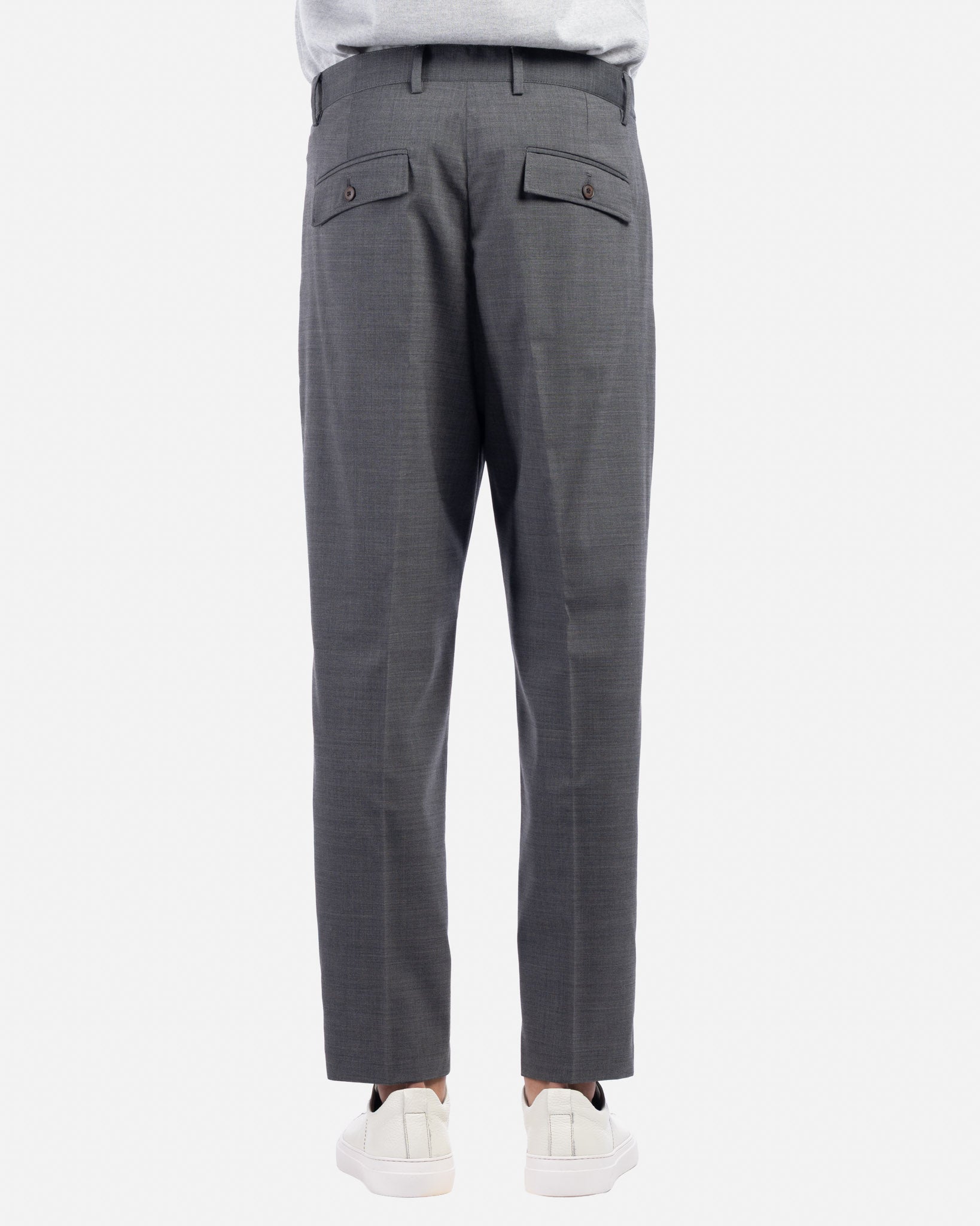 J.W.SAX MILANO Pantalone in Lana All Season con Doppia Pences