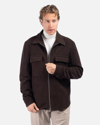 Overshirt in Fustagno Marrone