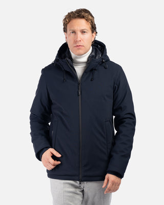 Giubbino Blu in Tessuto Tecnico Stretch