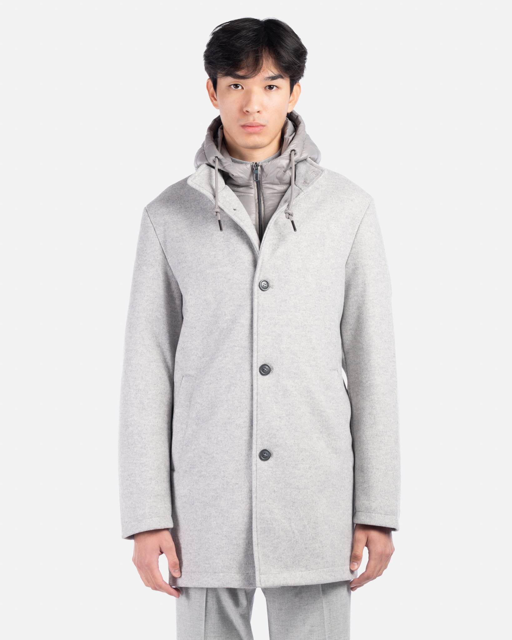 J.W.SAX MILANO Cappotto Tecnico Grigio Chiaro