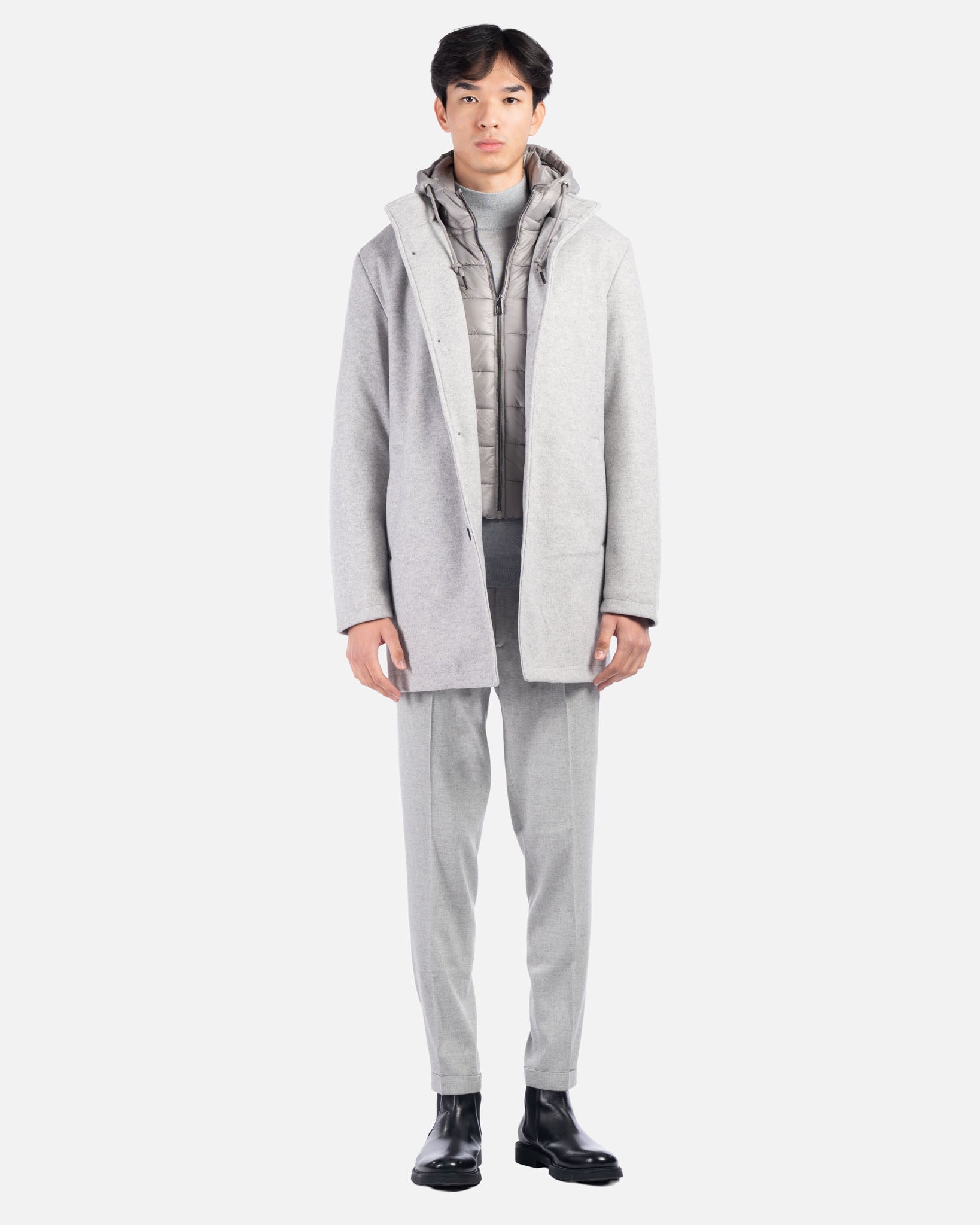 J.W.SAX MILANO Cappotto Tecnico Grigio Chiaro