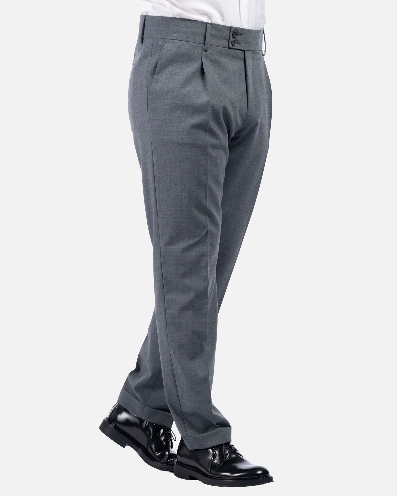 J.W.SAX MILANO Abito Doppiopetto Grigio con Rever Ampio All Season