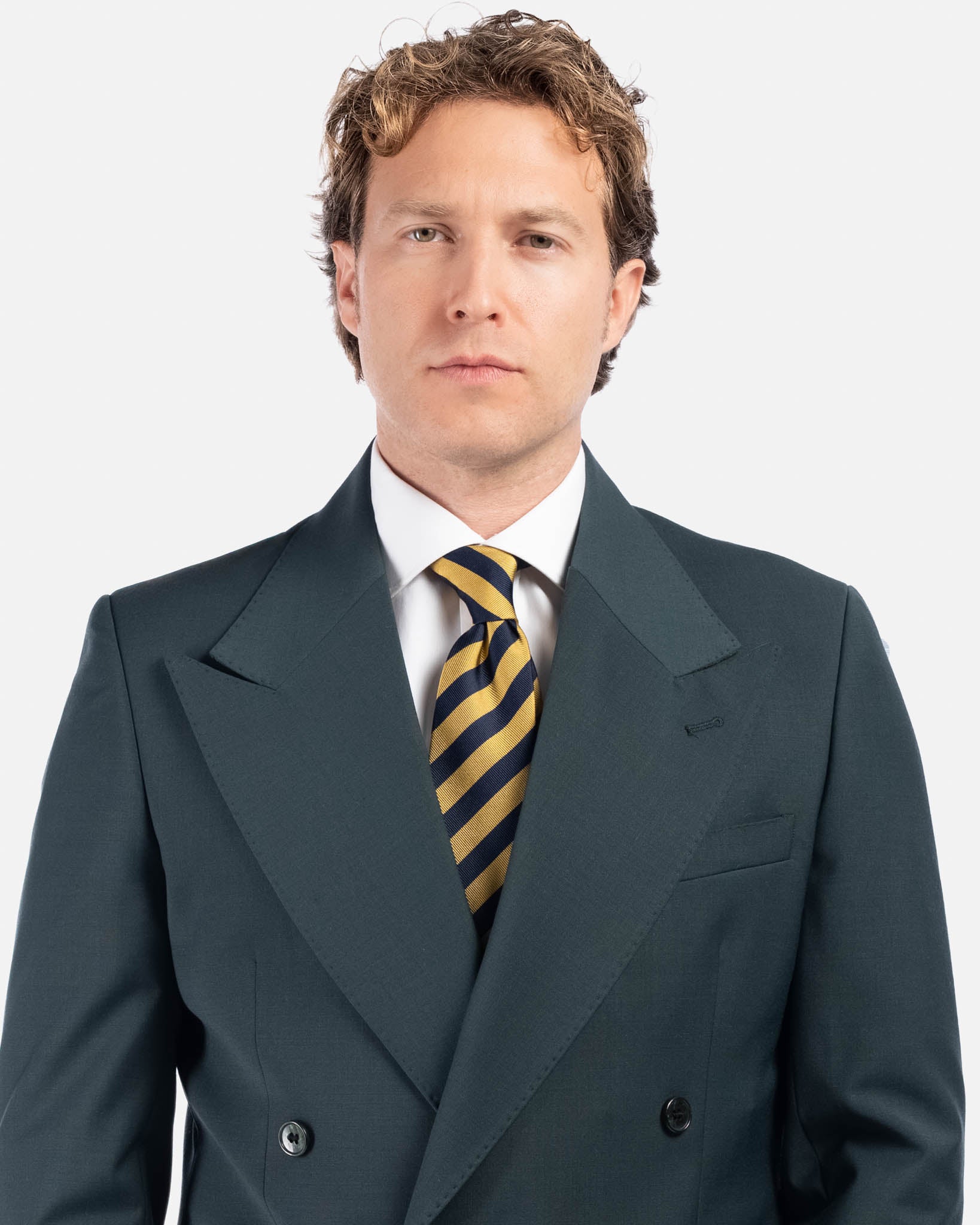 J.W.SAX MILANO Abito Doppiopetto Verde con Rever Ampio All Season