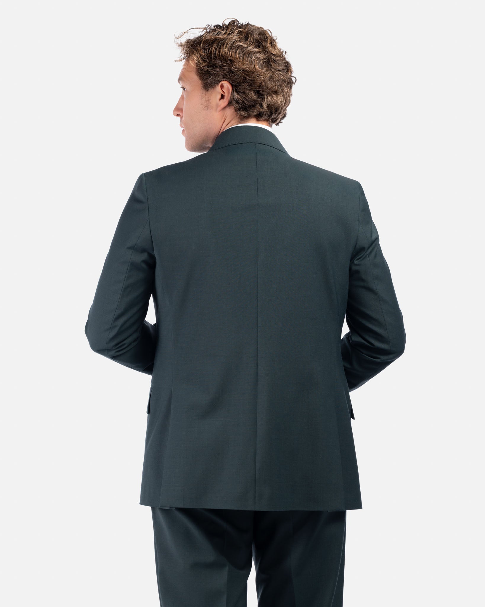 J.W.SAX MILANO Abito Doppiopetto Verde con Rever Ampio All Season