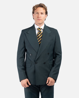 Abito Doppiopetto Verde con Rever Ampio All Season