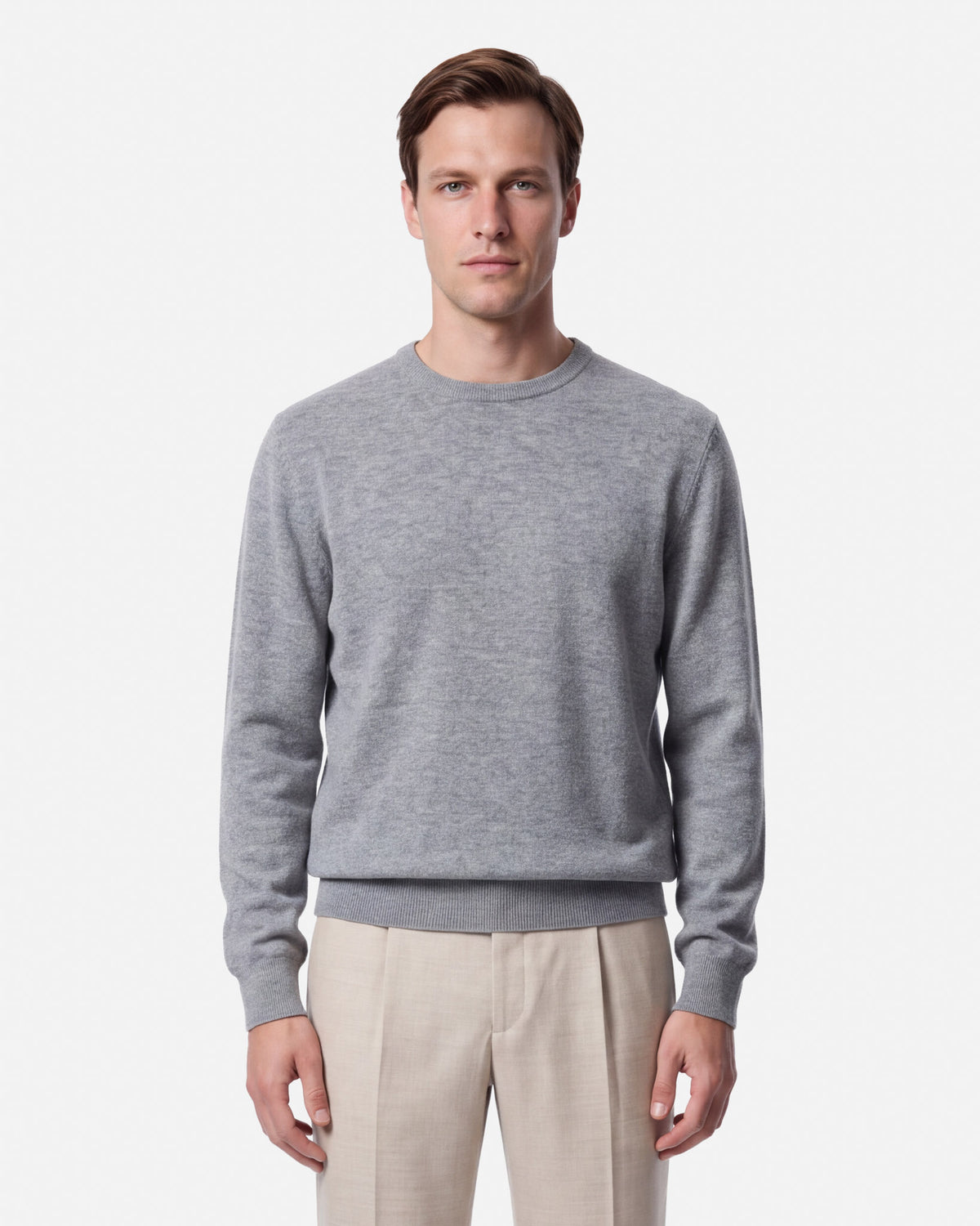 J.W.SAX MILANO Maglione in Lana Merino Extrafine e Cashmere - Finezza 12