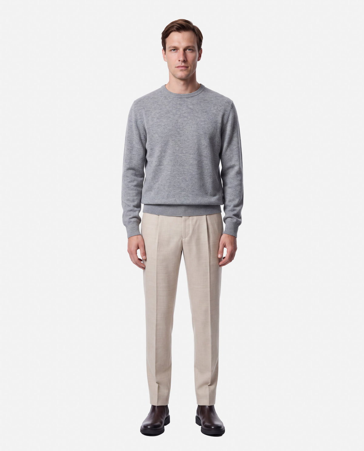 J.W.SAX MILANO Maglione in Lana Merino Extrafine e Cashmere - Finezza 12