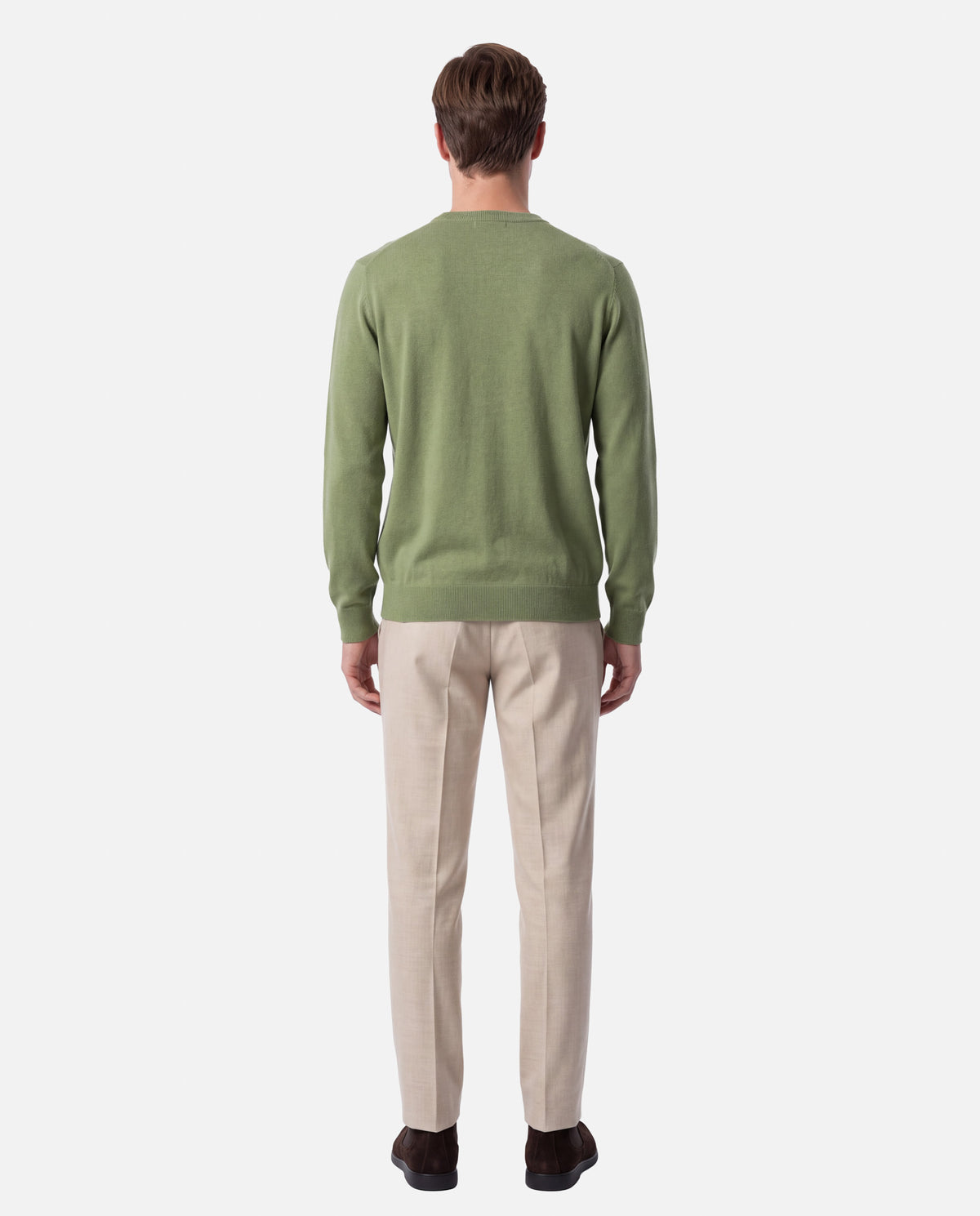 J.W.SAX MILANO Maglione in Lana Merino Extrafine e Cashmere - Finezza 12