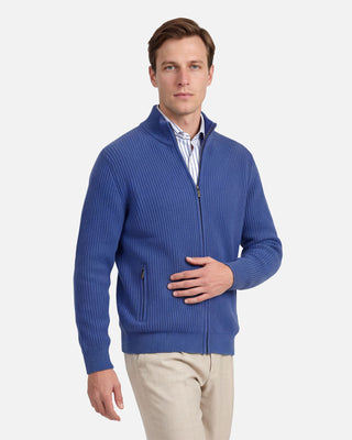 Cardigan in Puro Cashmere a Coste con Zip - Finezza 7
