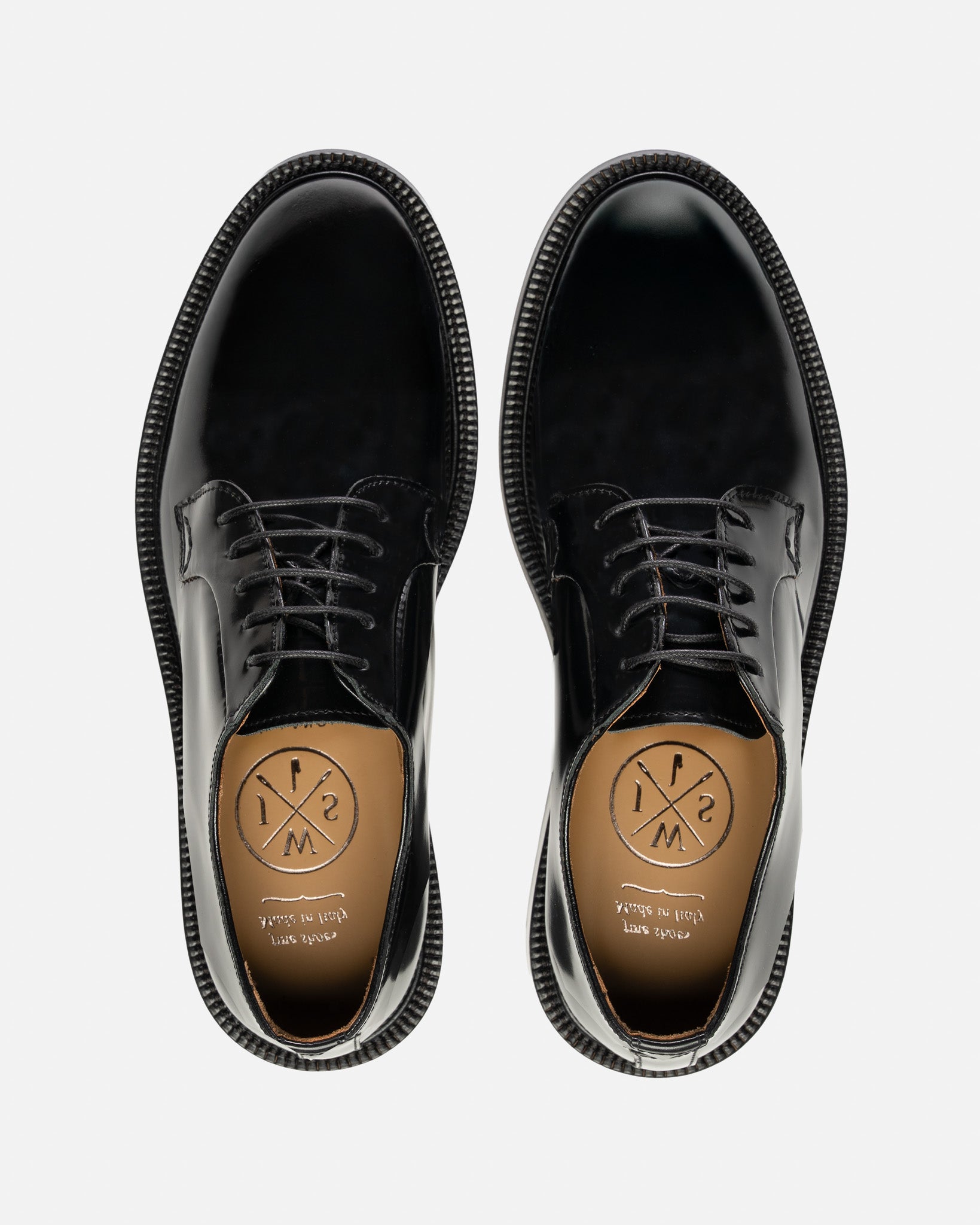 J.W.SAX MILANO Derby Nera con Suola Mista