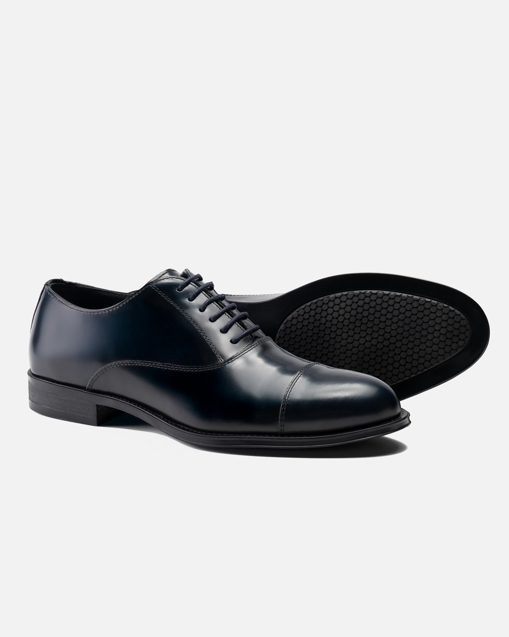 J.W.SAX MILANO Oxford Blu con Suola in Gomma