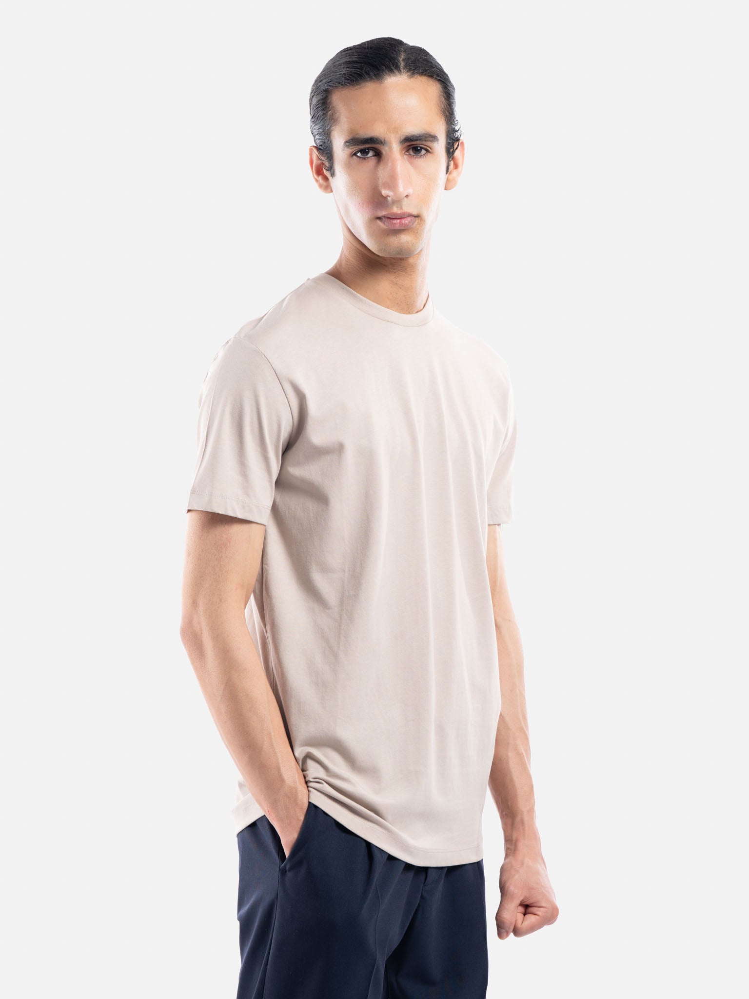 J.W.SAX MILANO T-shirt Girocollo in Puro Cotone