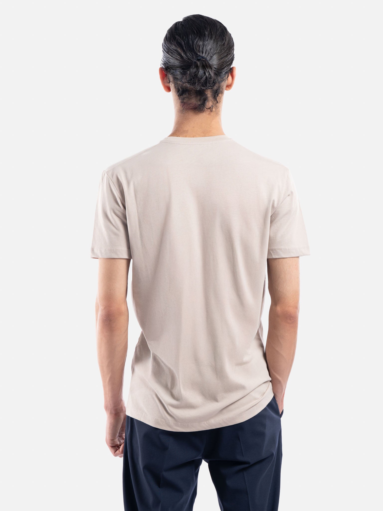 J.W.SAX MILANO T-shirt Girocollo in Puro Cotone
