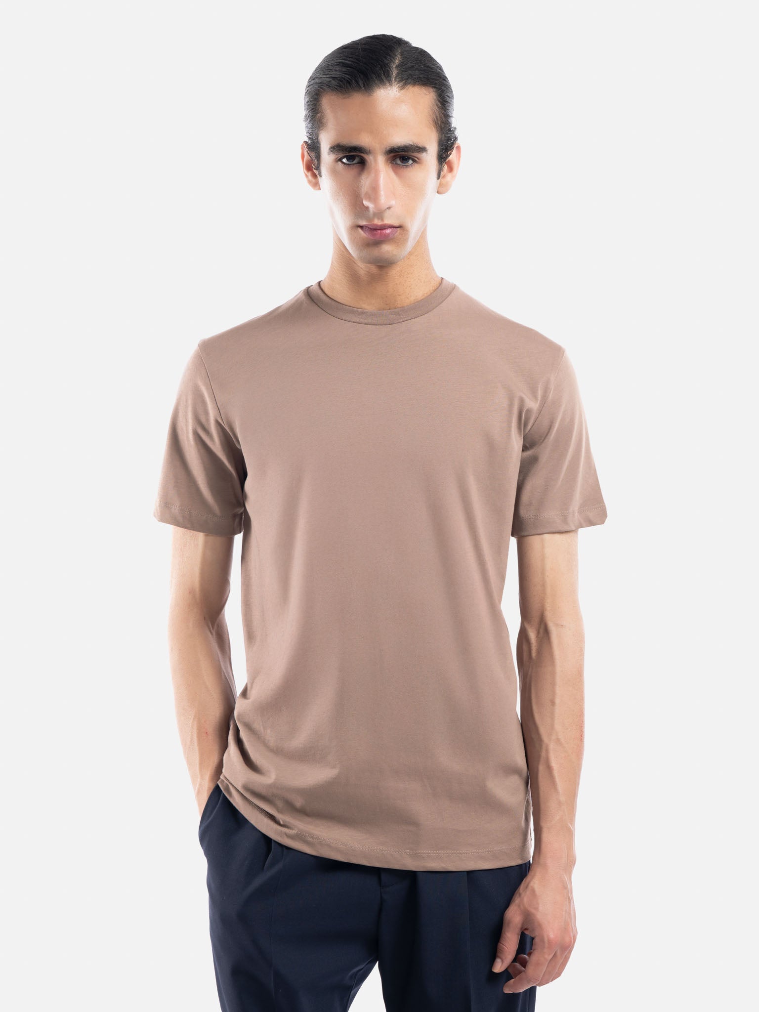 T-shirt Girocollo in Puro Cotone