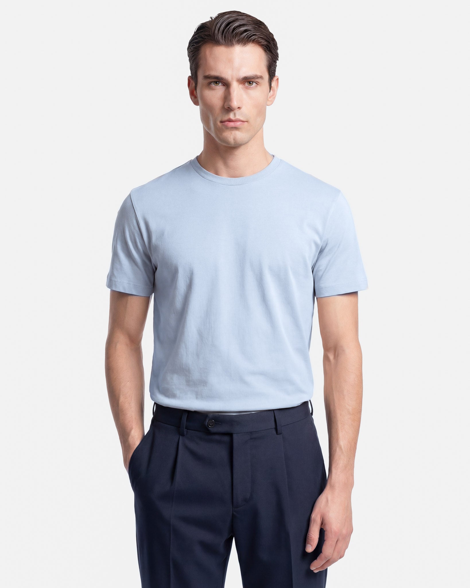 T-shirt Girocollo in Puro Cotone
