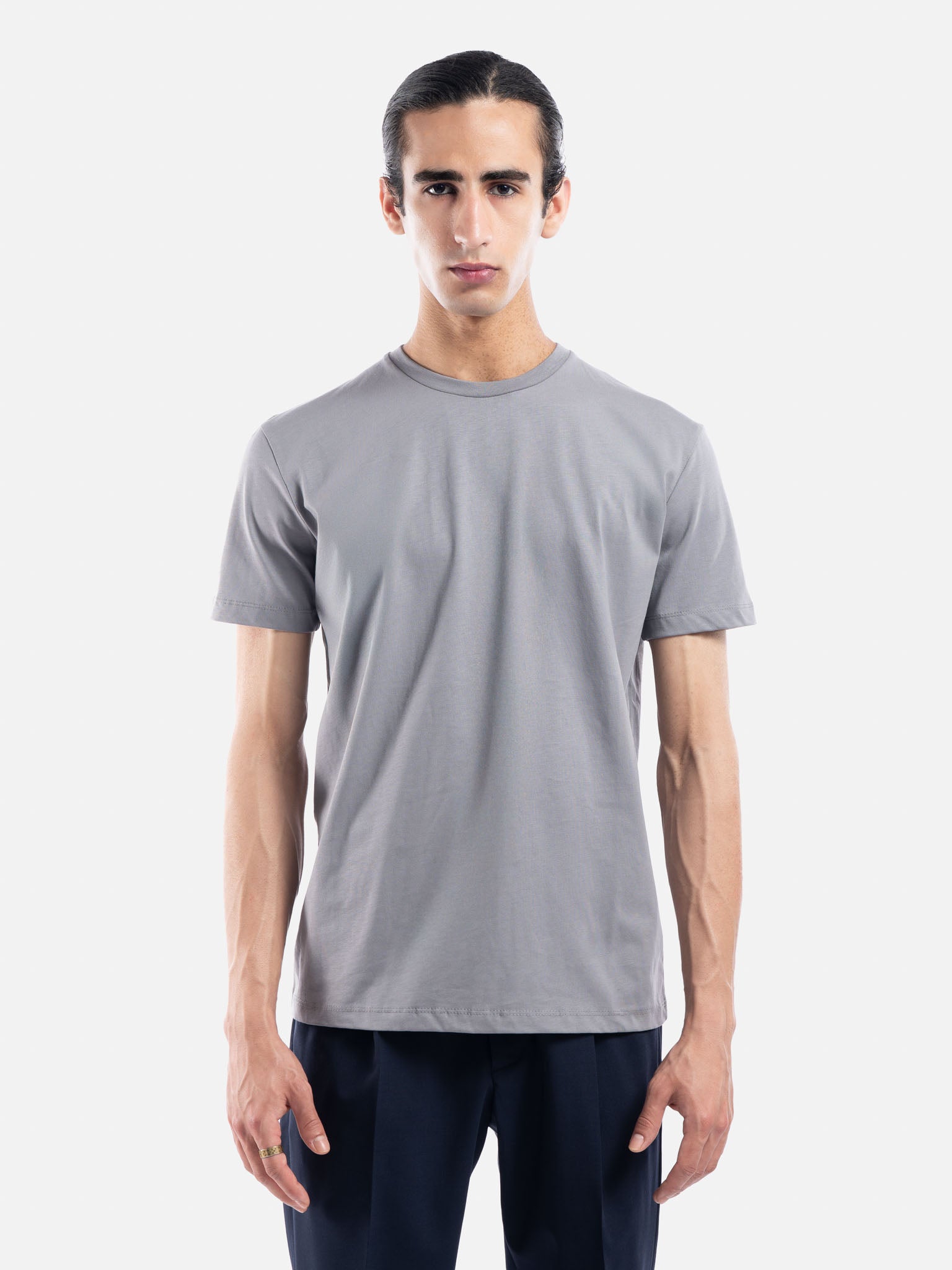 J.W.SAX MILANO T-shirt Girocollo in Puro Cotone