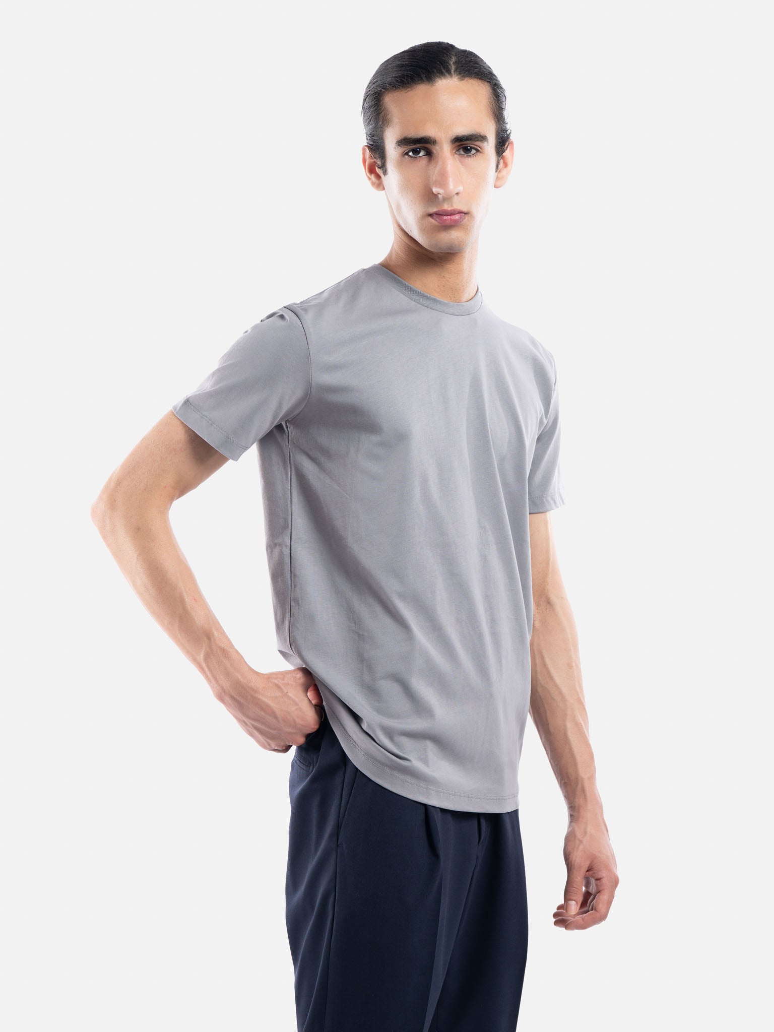 J.W.SAX MILANO T-shirt Girocollo in Puro Cotone