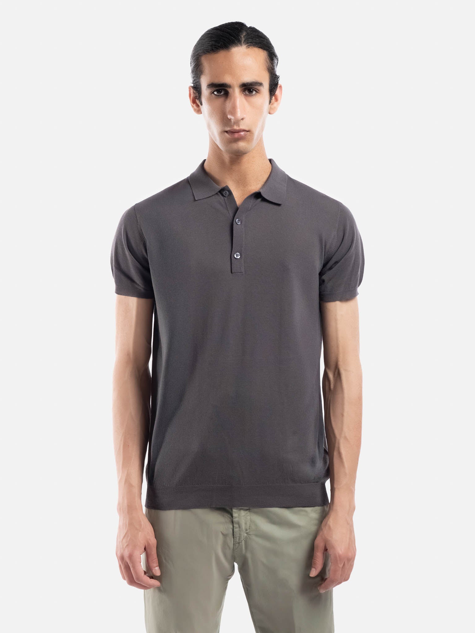 J.W.SAX MILANO Polo in Cotone e Lino