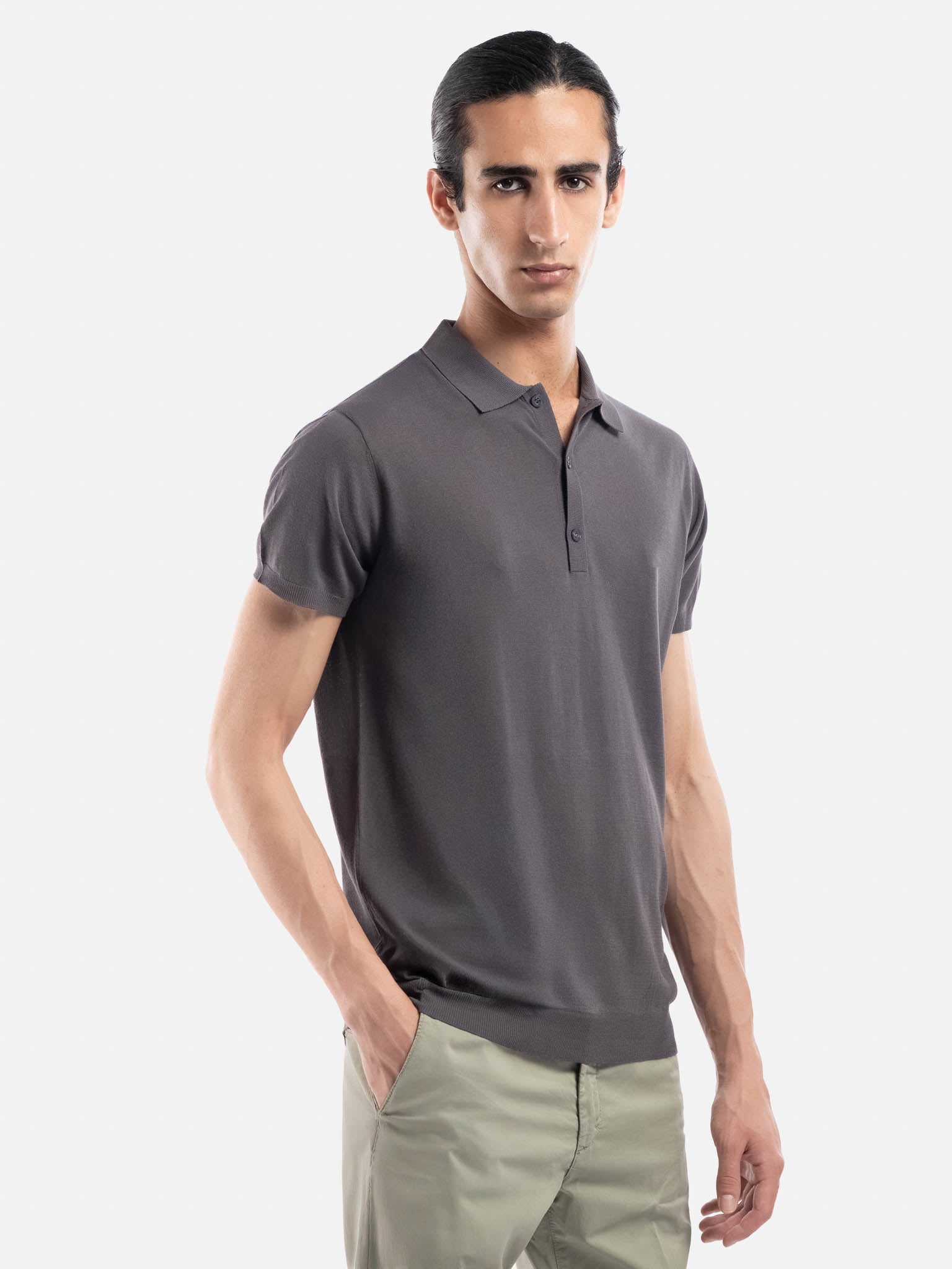 J.W.SAX MILANO Polo in Cotone e Lino