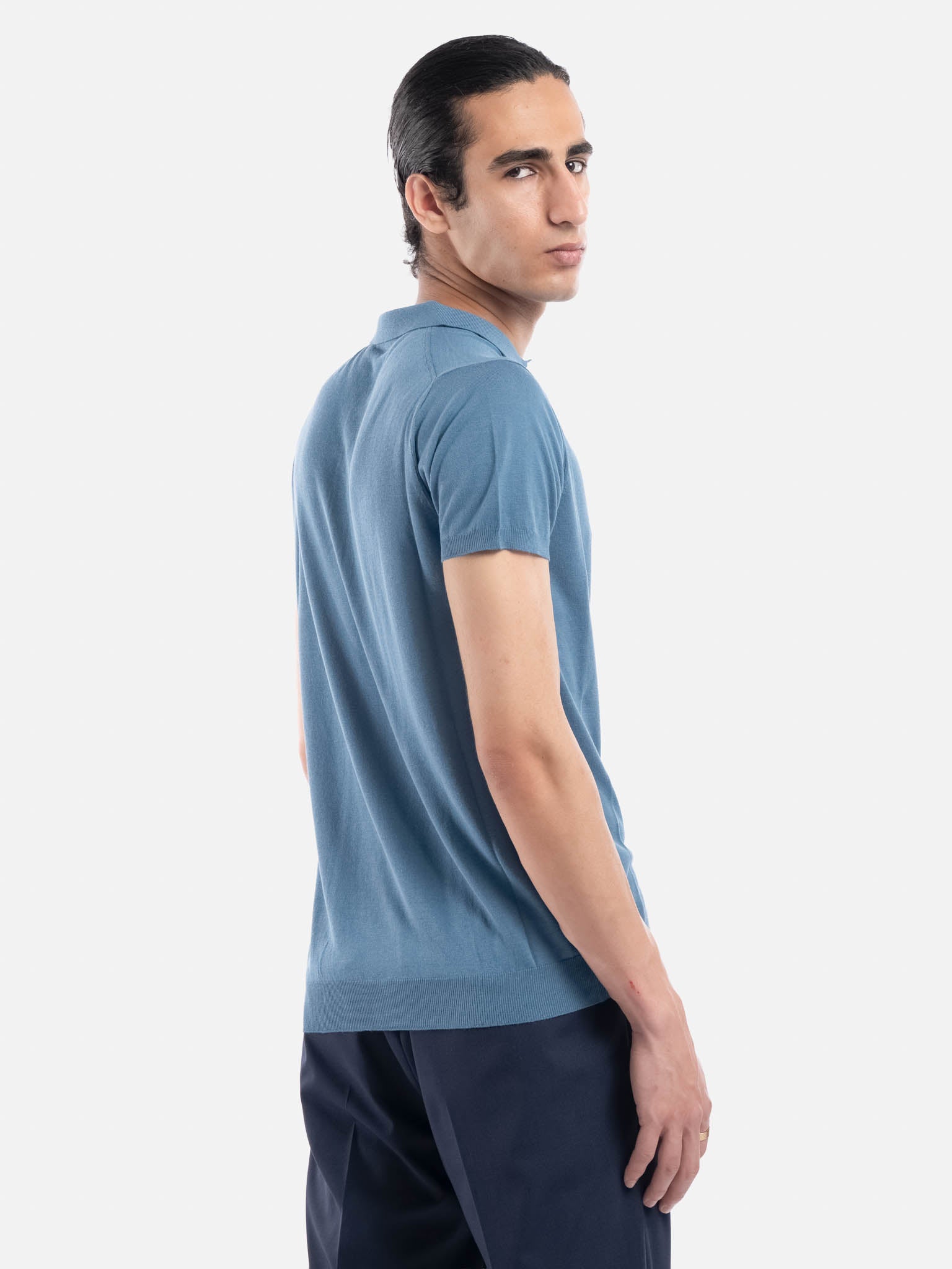 J.W.SAX MILANO Polo in Cotone e Lino