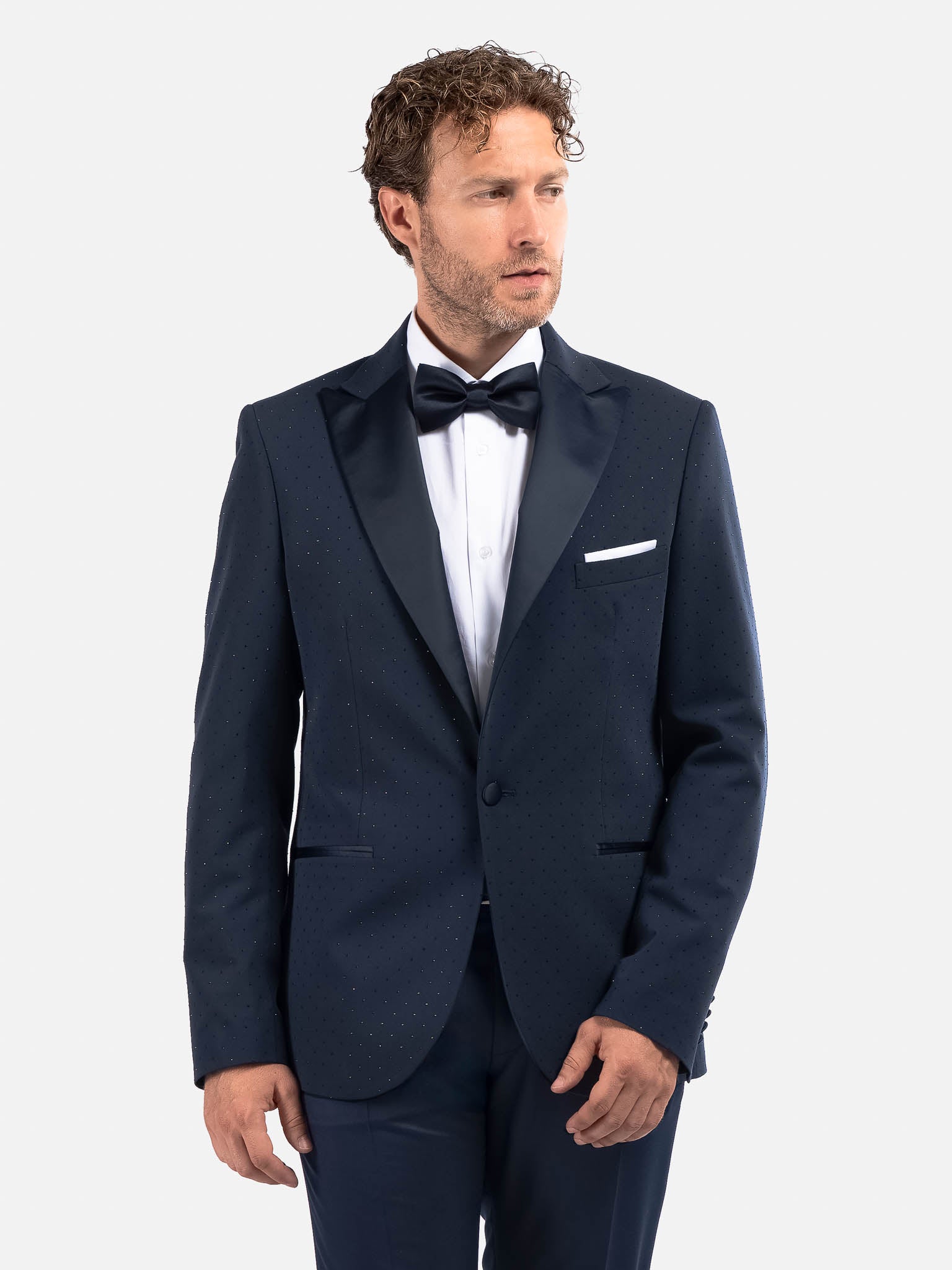 J.W.SAX MILANO Smoking Blu con Applicazioni All Over