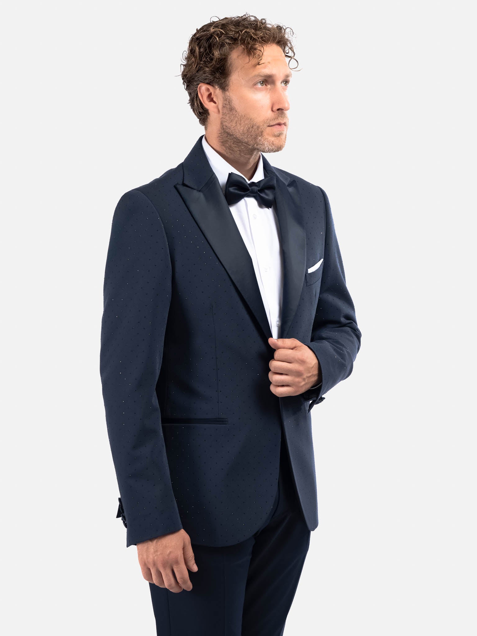 J.W.SAX MILANO Smoking Blu con Applicazioni All Over