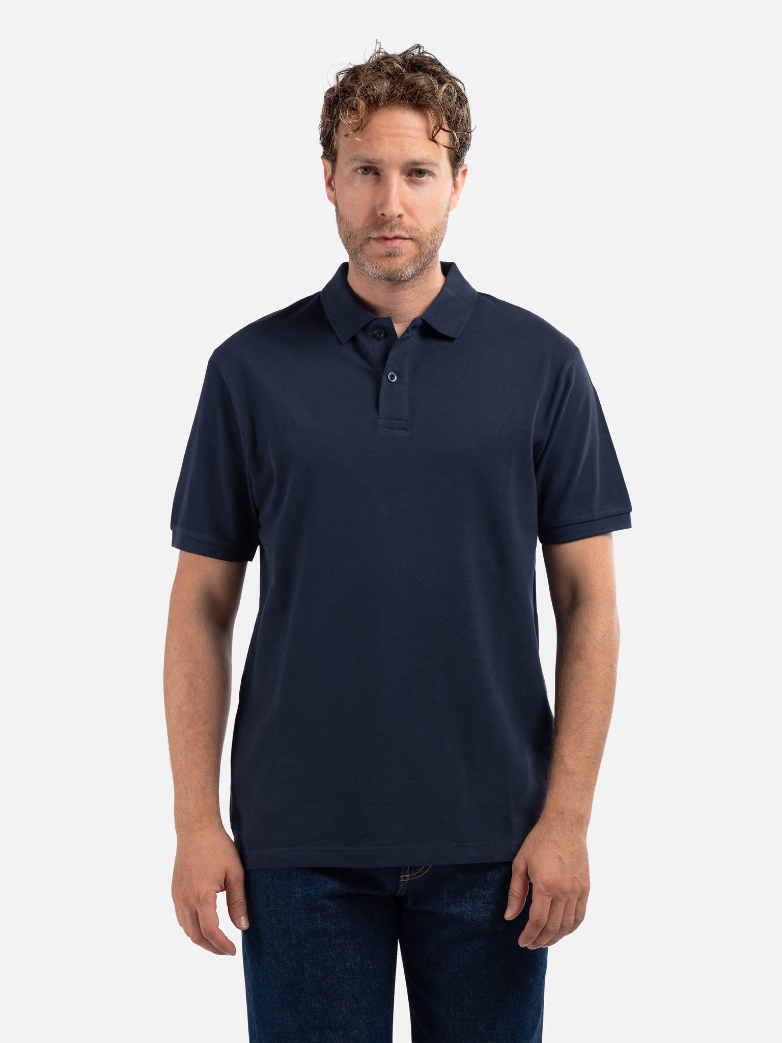 J.W.SAX MILANO Polo in Piquet Blu