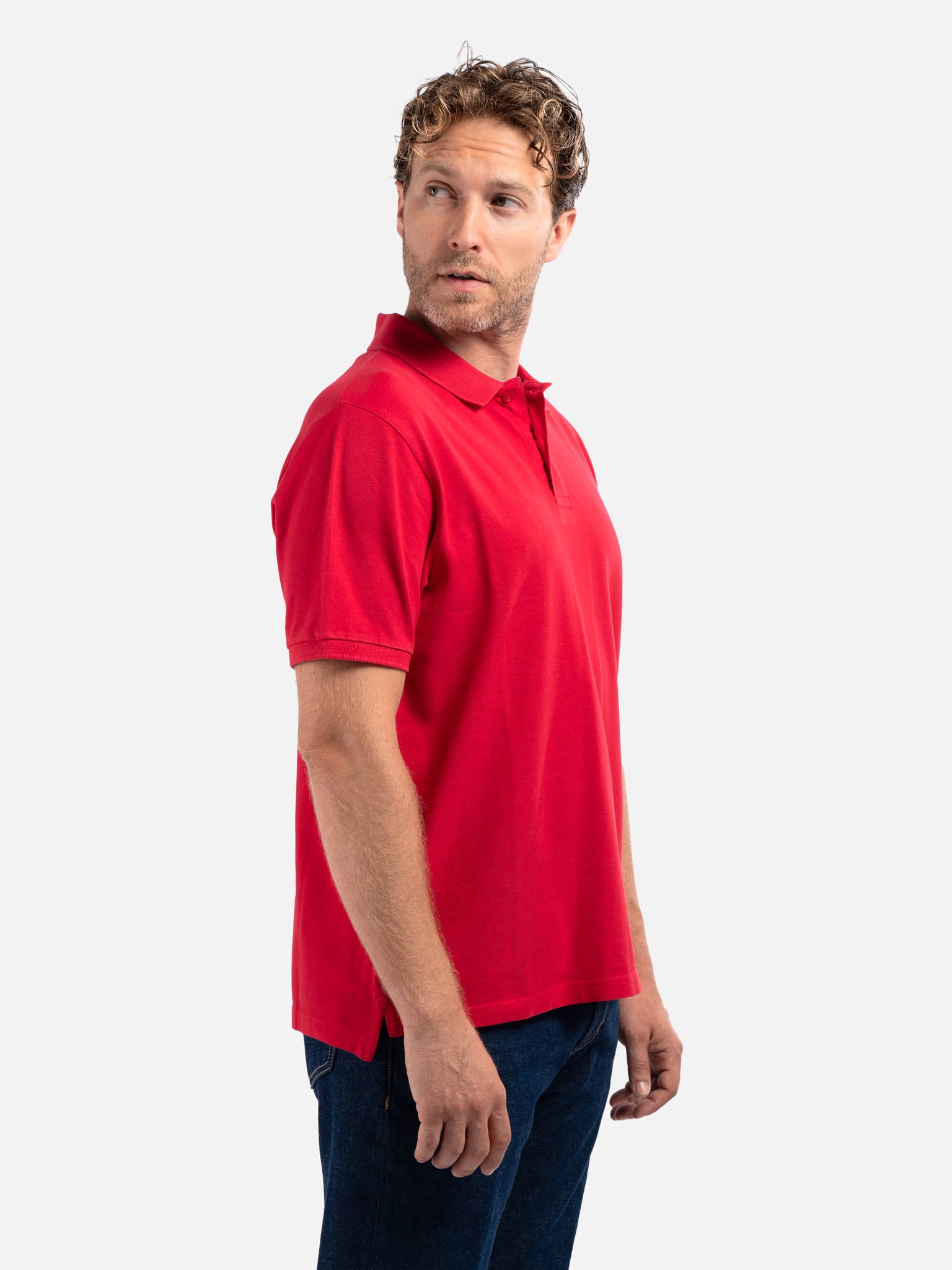 J.W.SAX MILANO Polo in Piquet Rossa