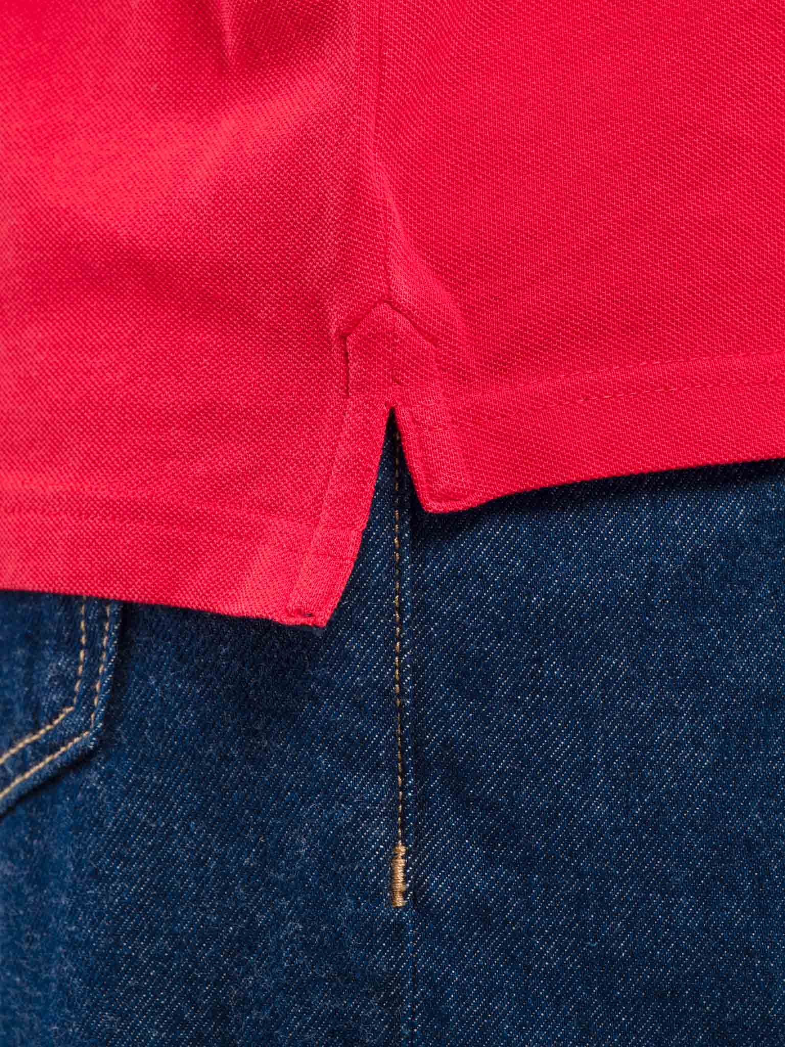J.W.SAX MILANO Polo in Piquet Rossa
