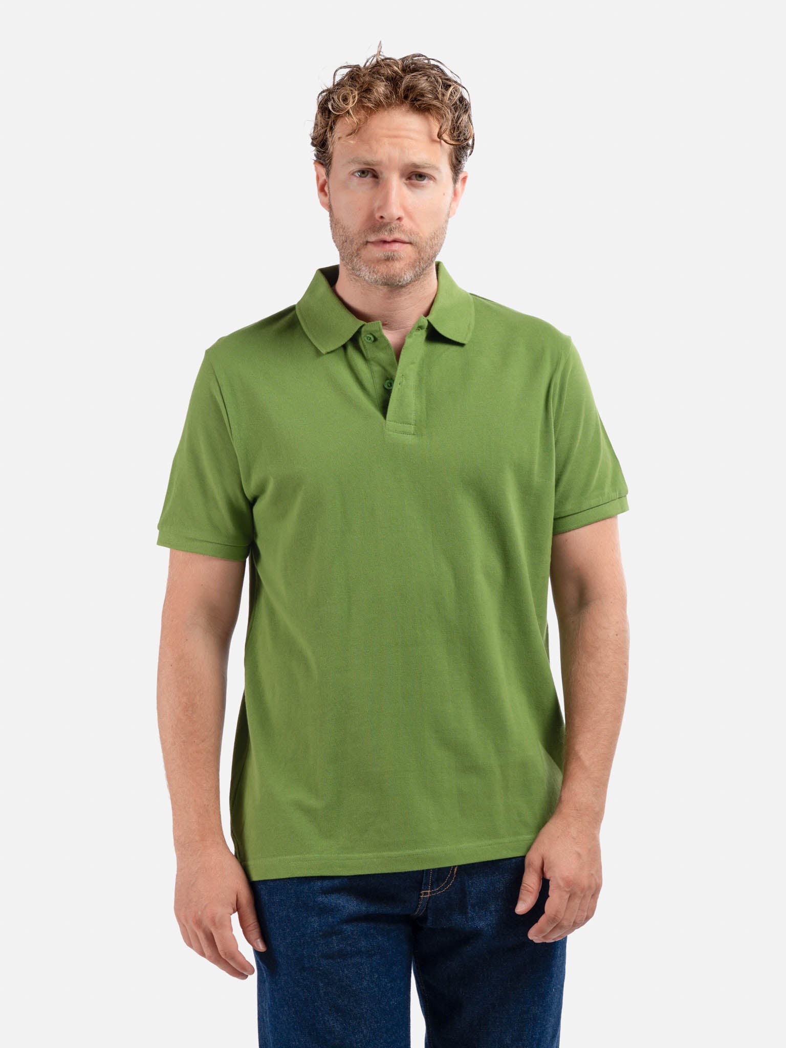 J.W.SAX MILANO Polo in Piquet Verde