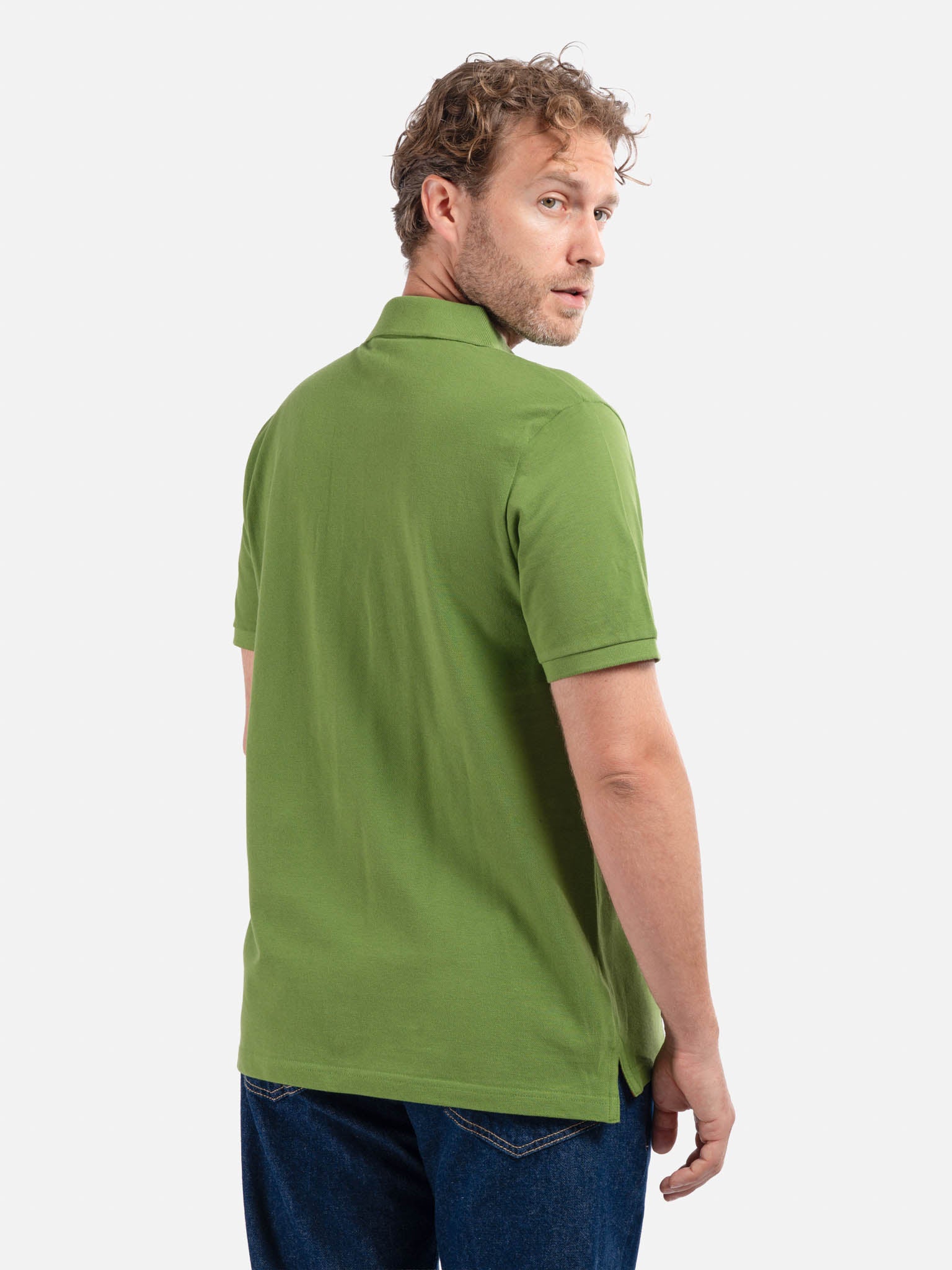 J.W.SAX MILANO Polo in Piquet Verde