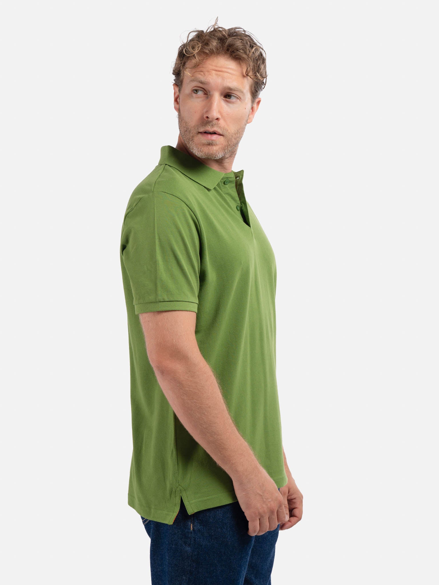 J.W.SAX MILANO Polo in Piquet Verde