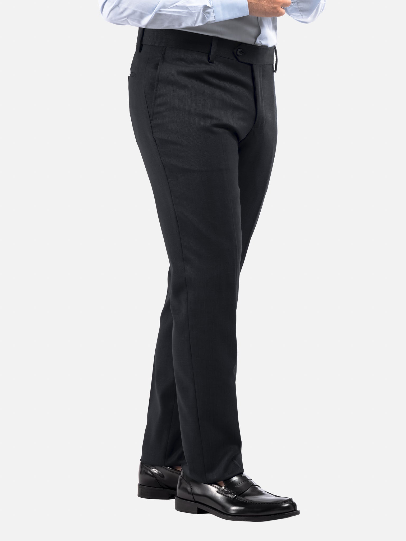 J.W.SAX MILANO Abito All Season in Twill di Lana Nero