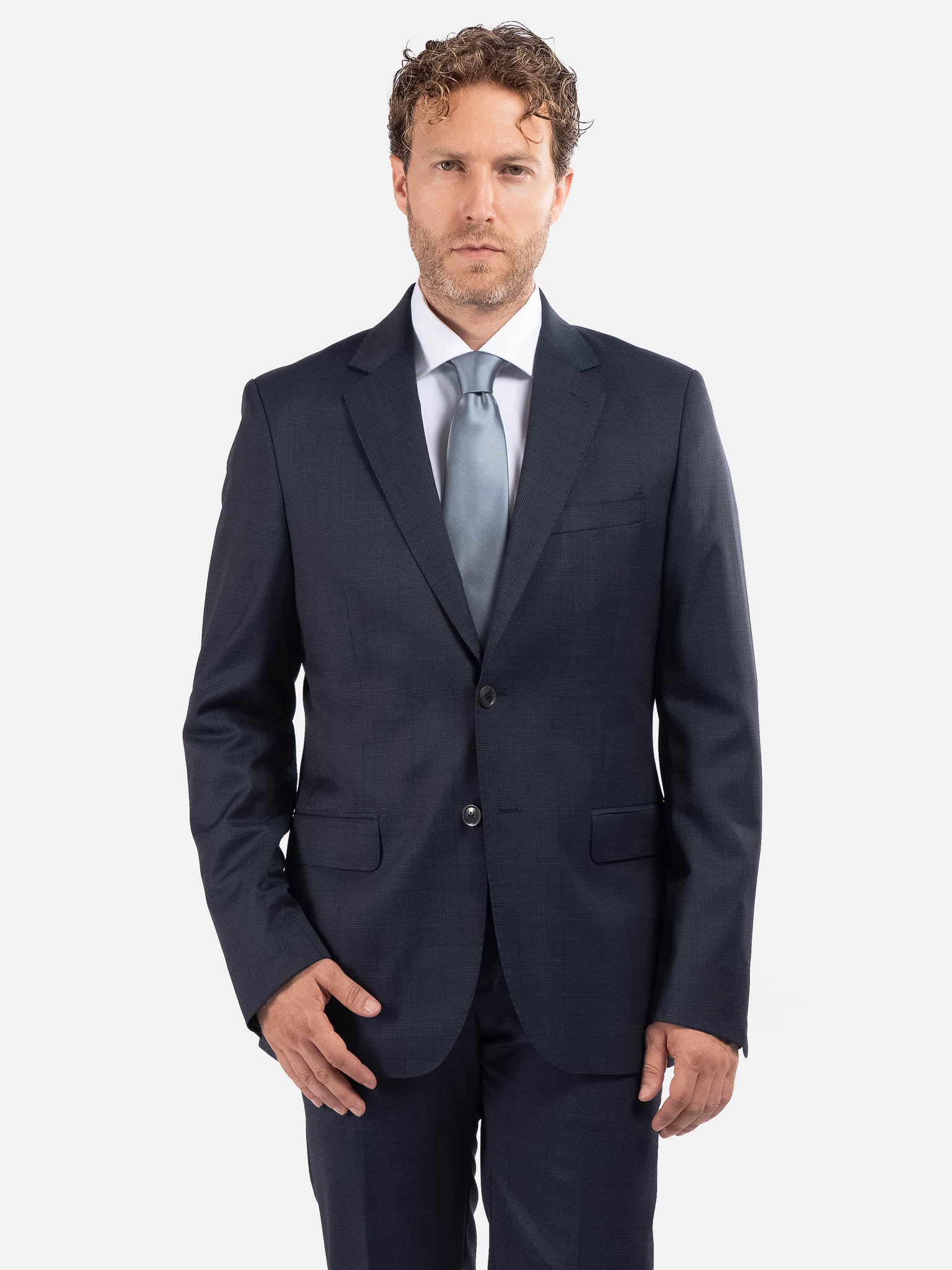 J.W.SAX MILANO Abito All Season Principe di Galles Blu