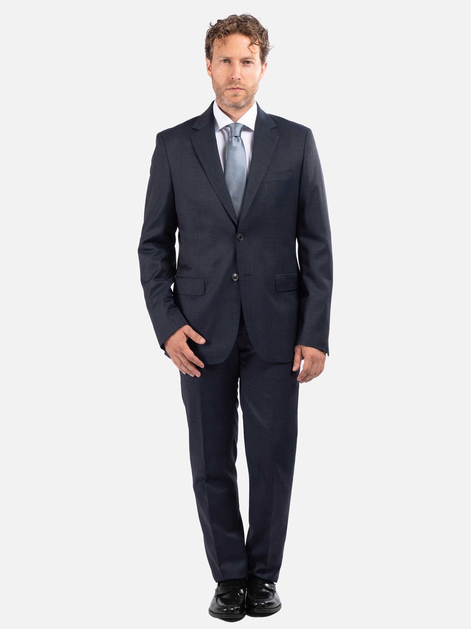 J.W.SAX MILANO Abito All Season Principe di Galles Blu