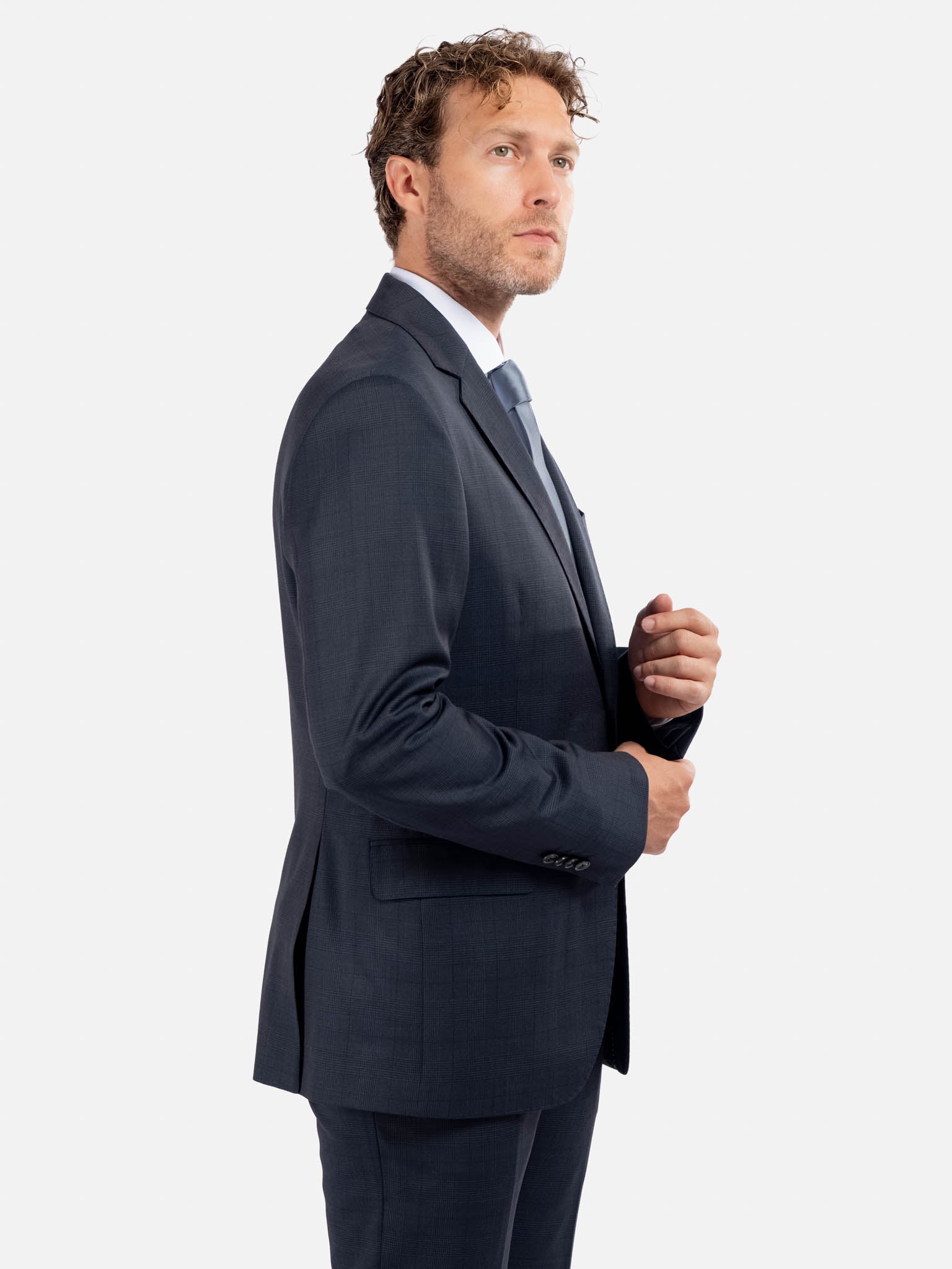J.W.SAX MILANO Abito All Season Principe di Galles Blu
