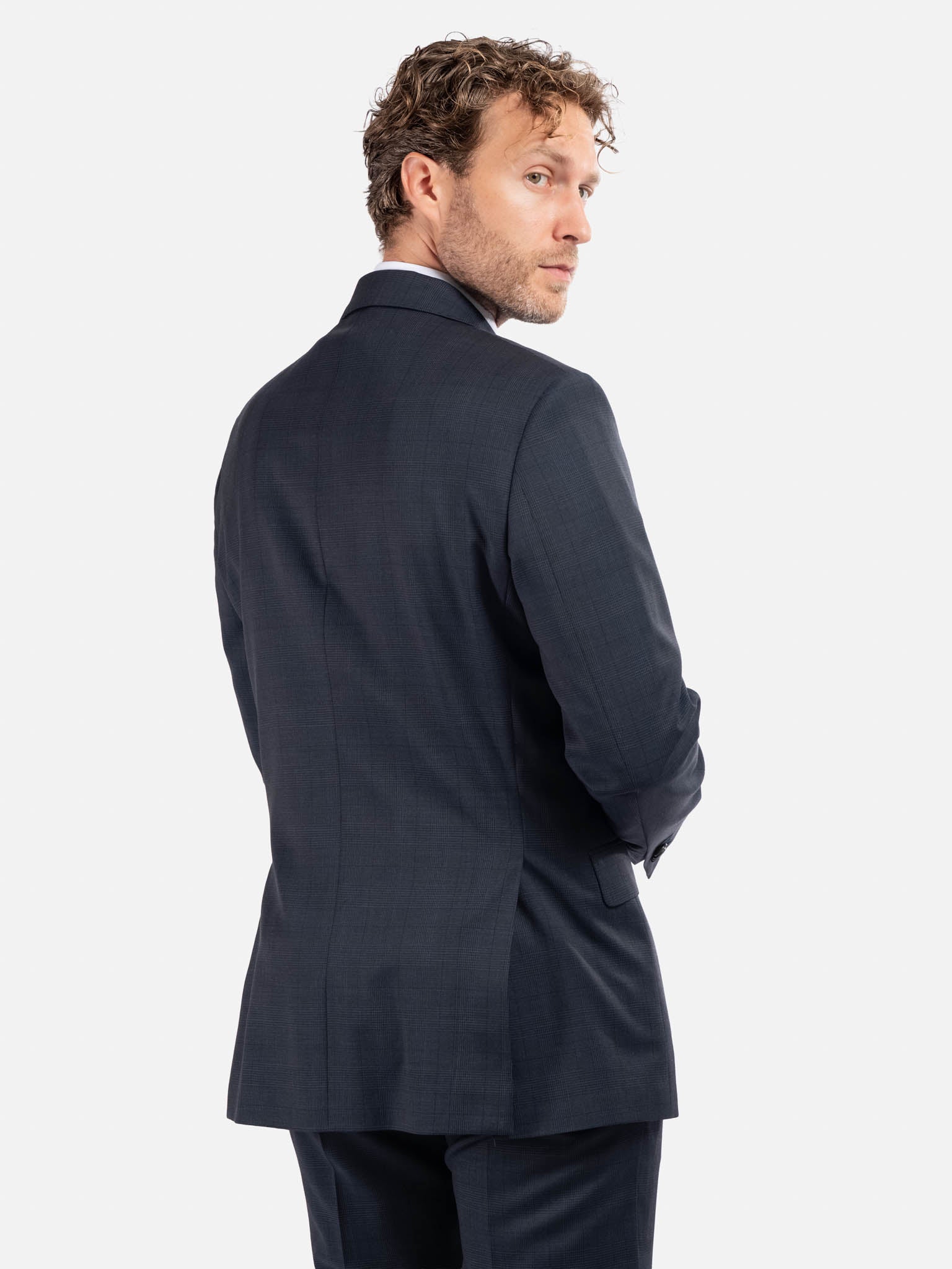 J.W.SAX MILANO Abito All Season Principe di Galles Blu