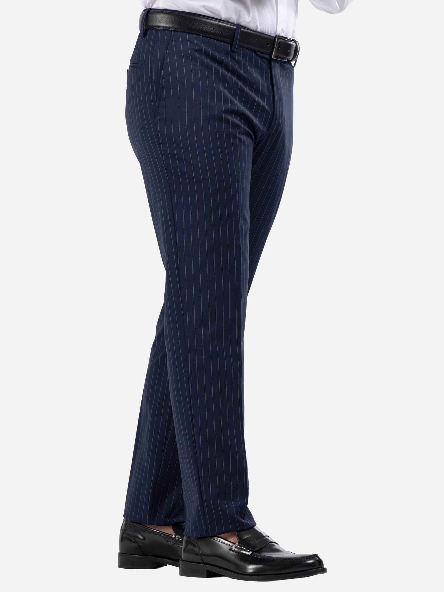 J.W.SAX MILANO Abito Gessato Blu All Season
