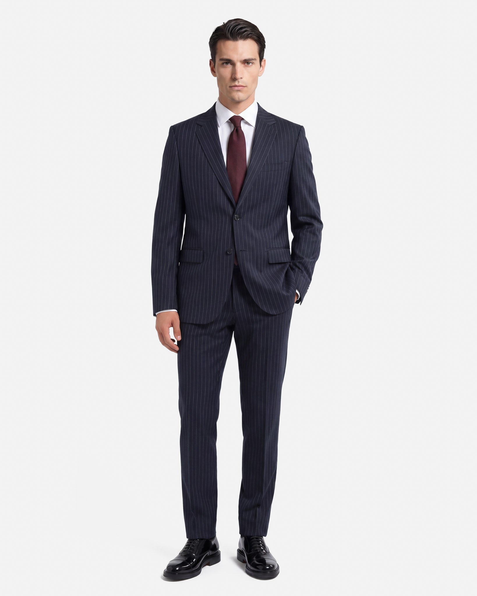 Abito Gessato Blu Scuro All Season