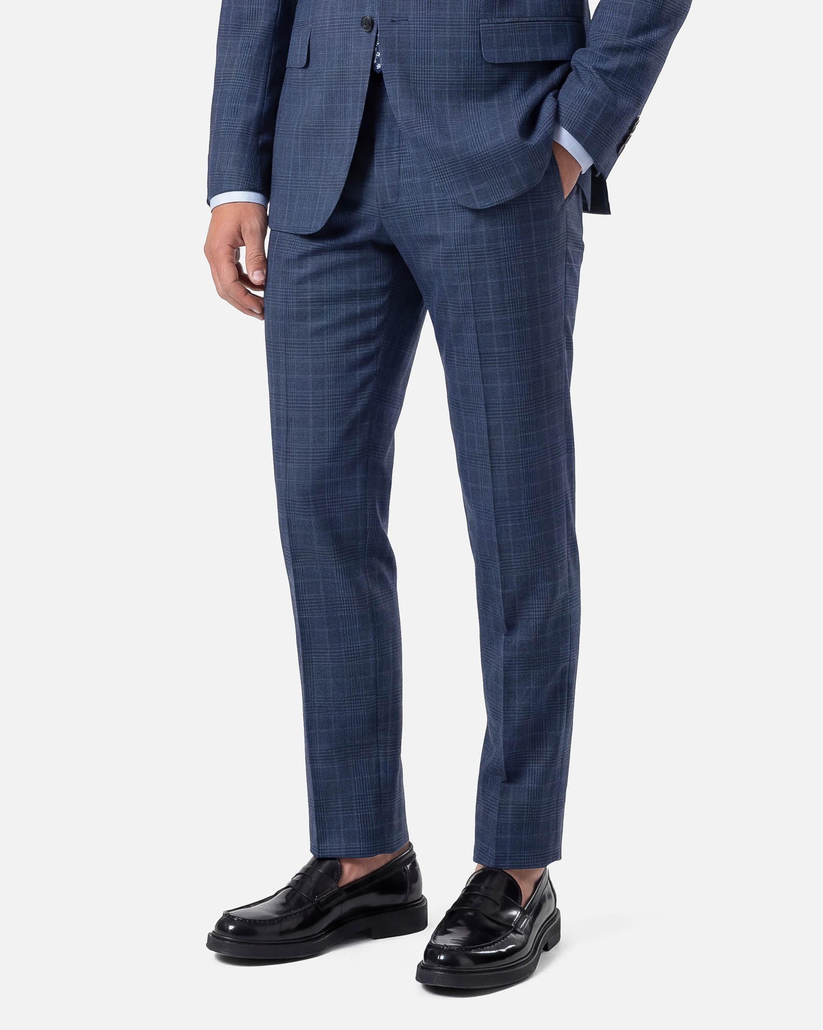 Abito All Season Principe di Galles Blu Melange