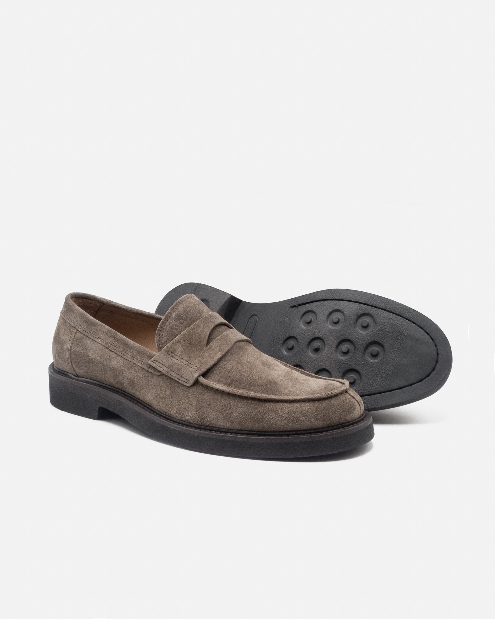 Mocassino Penny in Camoscio Tortora