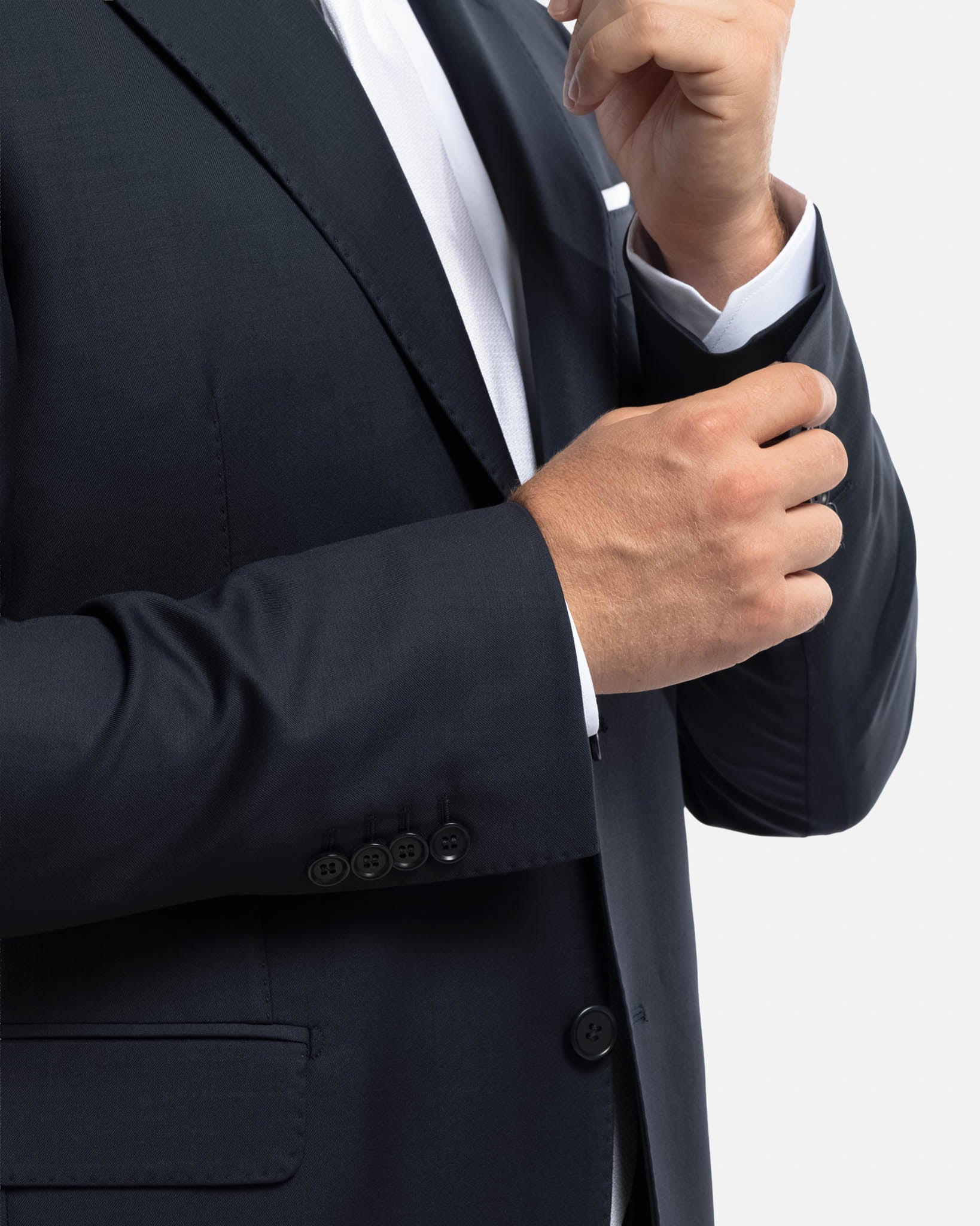 J.W.SAX MILANO Abito Exclusive Blu in Lana Cerruti Nobility 150'S