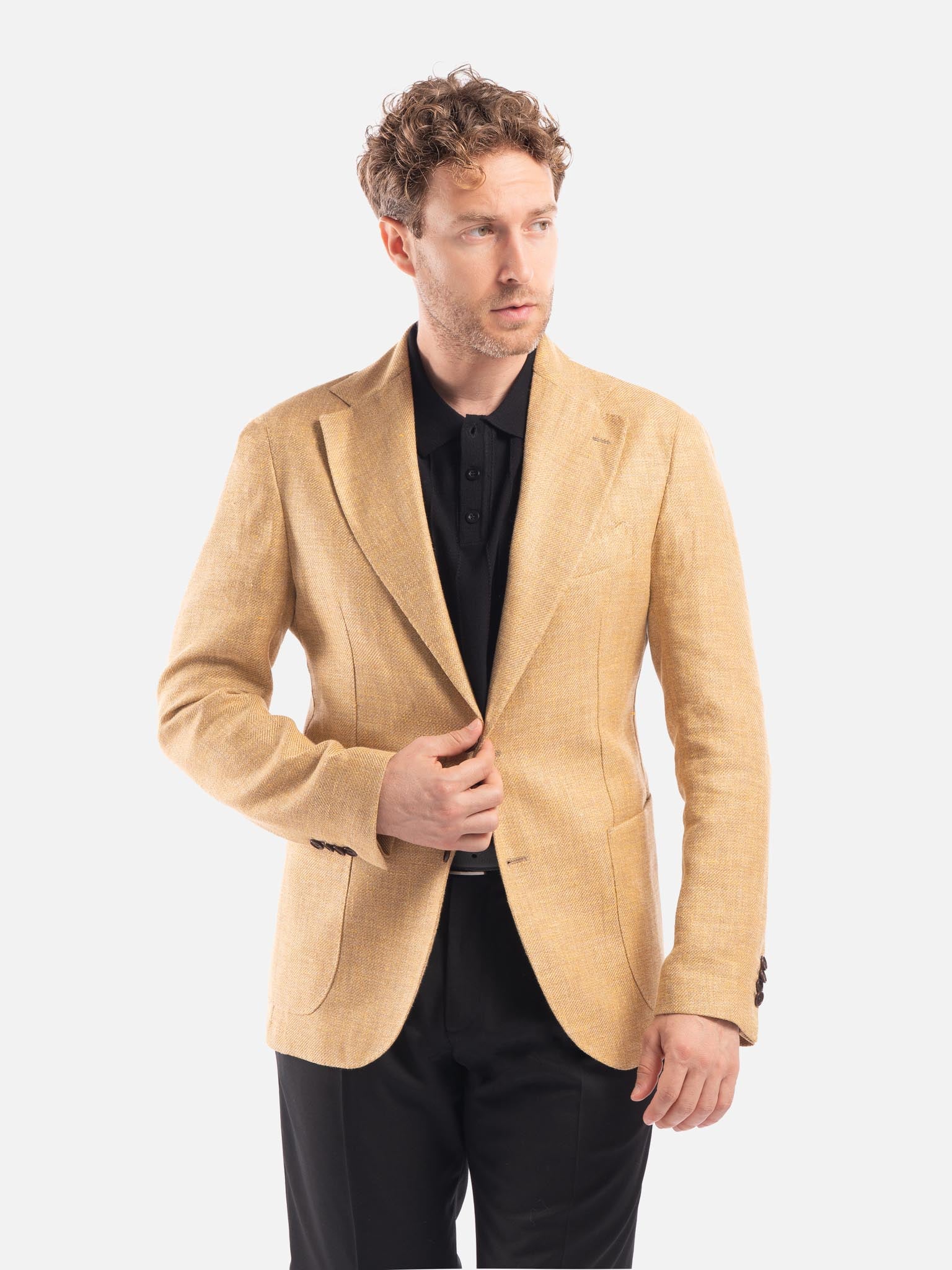 J.W.SAX MILANO Giacca sartoriale sfoderata in lino e seta