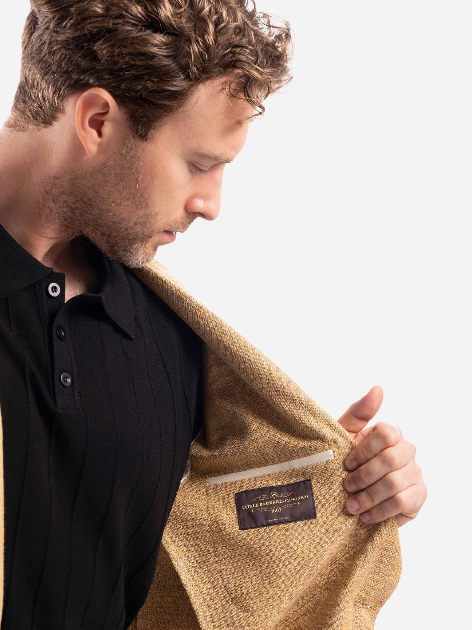 J.W.SAX MILANO Giacca sartoriale sfoderata in lino e seta