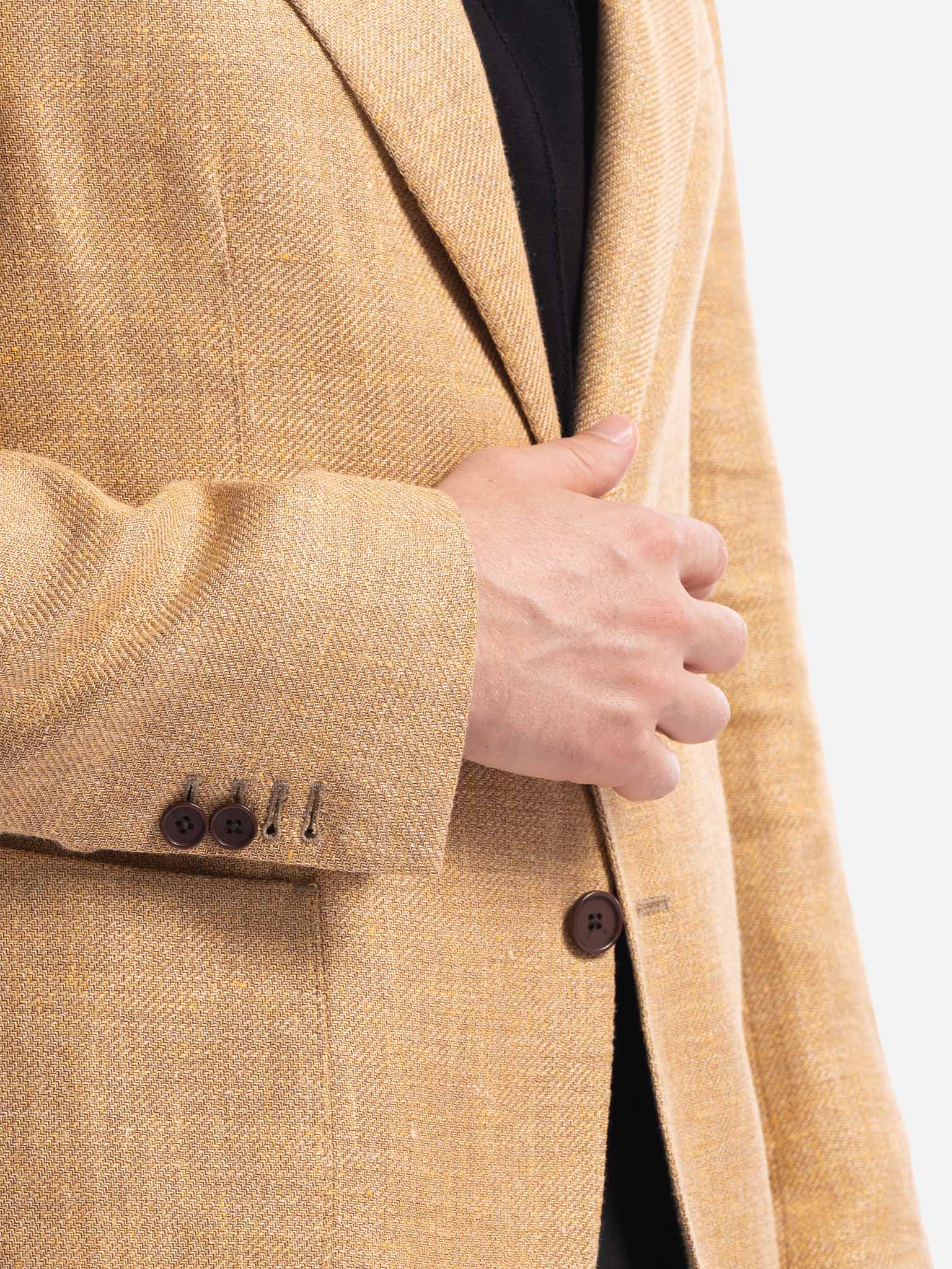 J.W.SAX MILANO Giacca sartoriale sfoderata in lino e seta