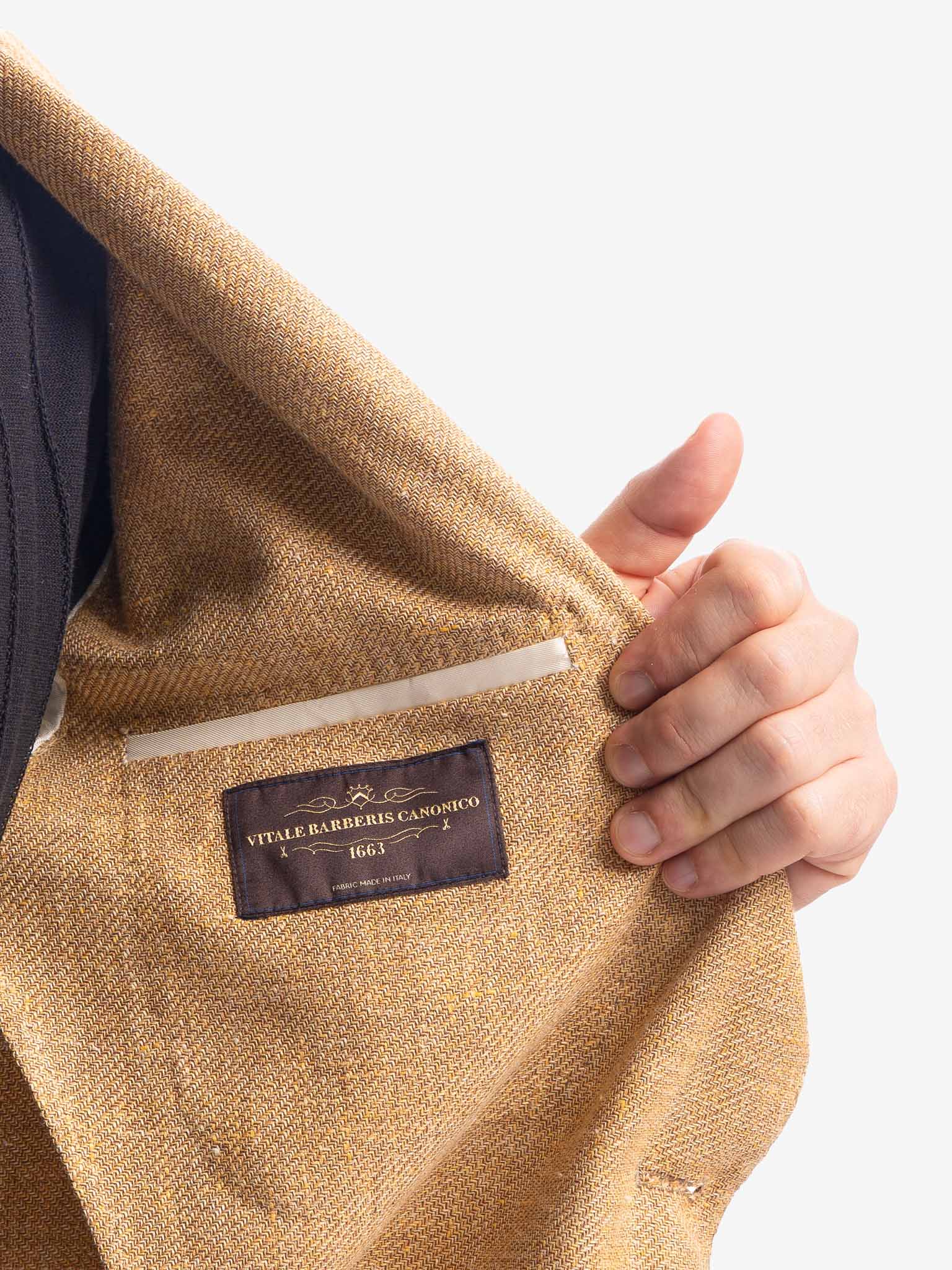 J.W.SAX MILANO Giacca sartoriale sfoderata in lino e seta