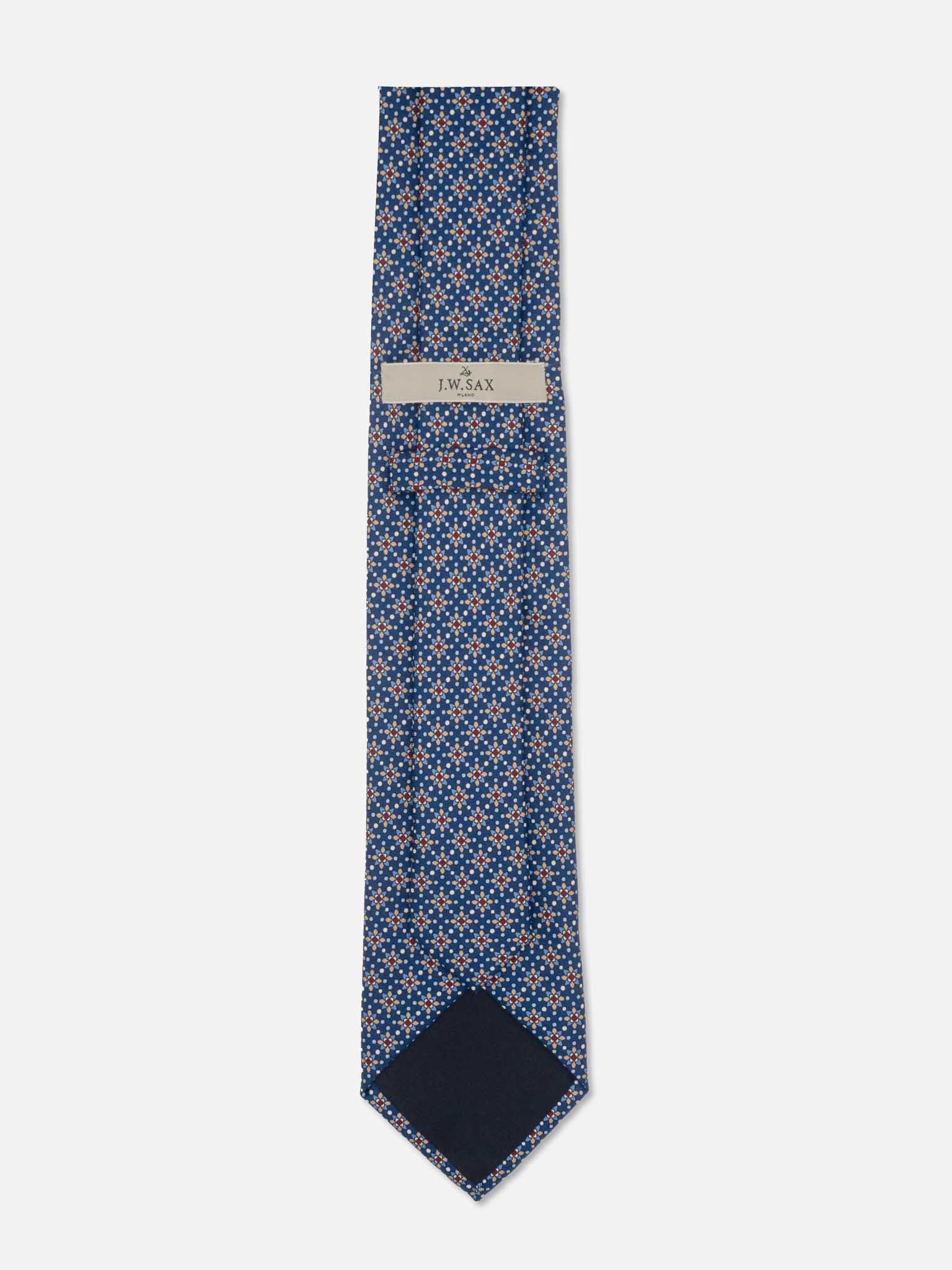 J.W.SAX MILANO Cravatta Sartoriale in Pura Seta a Fantasia