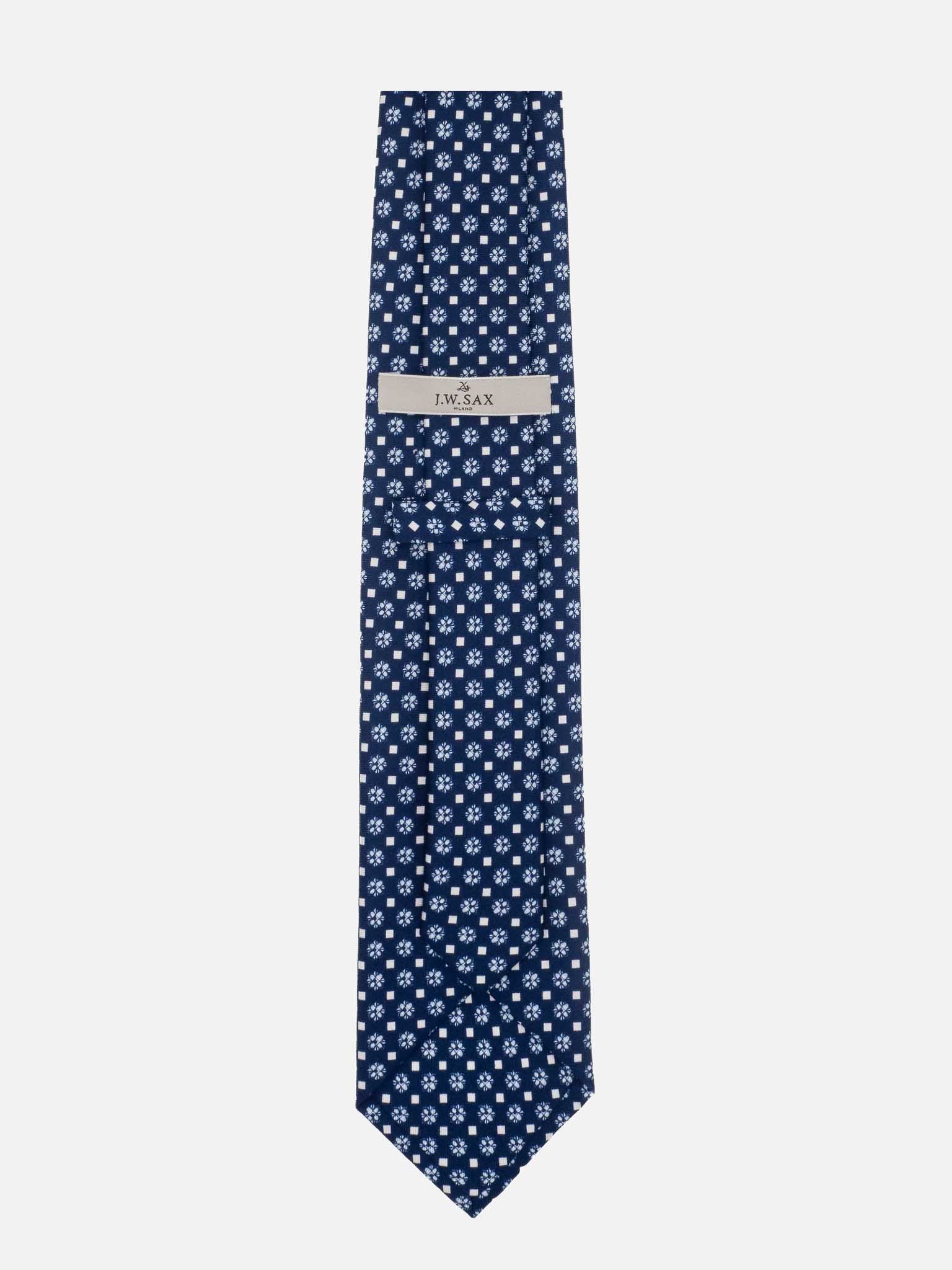 J.W.SAX MILANO Cravatta Sartoriale in Pura Seta a Fantasia