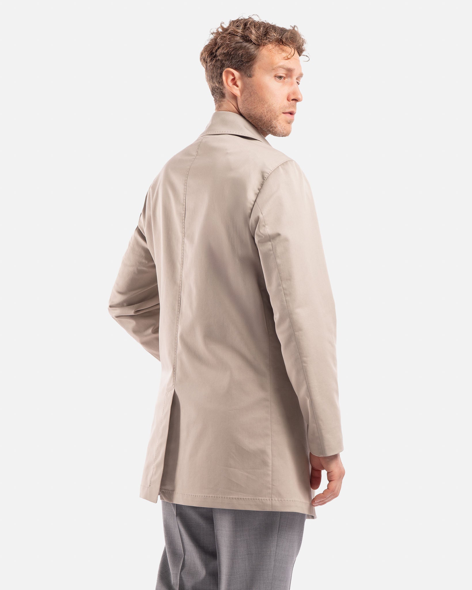 J.W.SAX MILANO Trench in Cotone Tecnico Elasticizzato